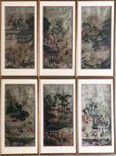 1 Satz Pae Ja Dong - Gemälde, Korea, mittlere Yi Dynastie (Ende 17. Jh). 6 x Gemälde auf Reispapier,