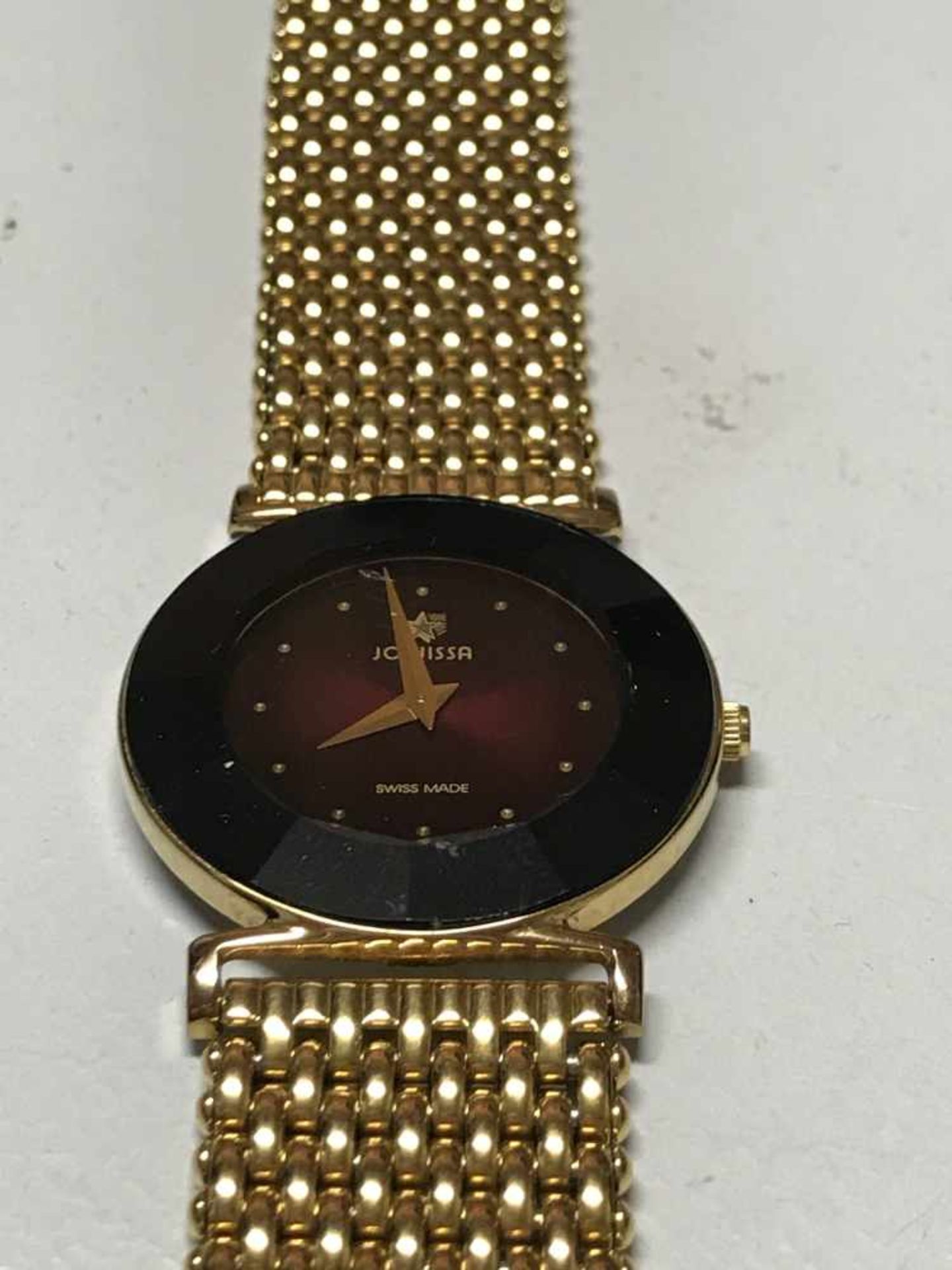 Großes Konvolut Jowissa Uhren, viele ungetragen: 5 Damenarmbanduhren mit Facetschliff und Golbändern - Bild 2 aus 5