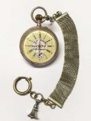 Silberne Herrentaschenuhr, 800er Silber, Zifferblatt mit kleiner Sekunde, römischen Zahlen und