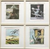 Tomi Ungerer (1931-2019), 4 Szenen aus der Edition „Schnipp-Schnapp“ das Haus, Farblithographien,