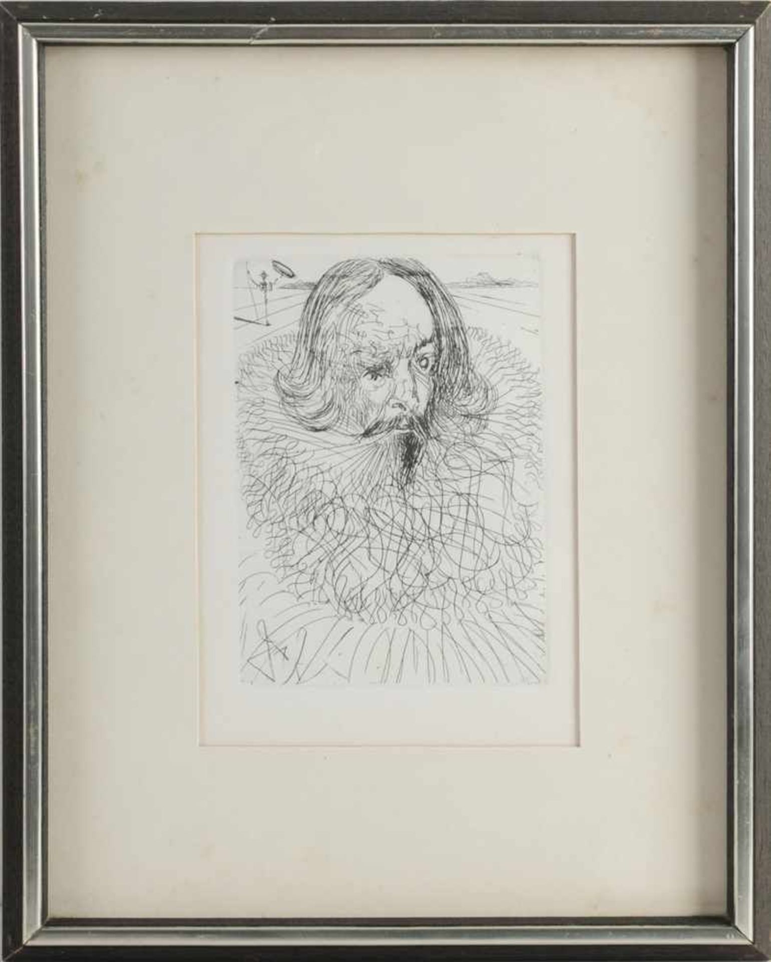 Salvador Dali (1904-1989), Radierung "Cervantes" aus der Reihe "Cinq portraits espagnols", 1966, im