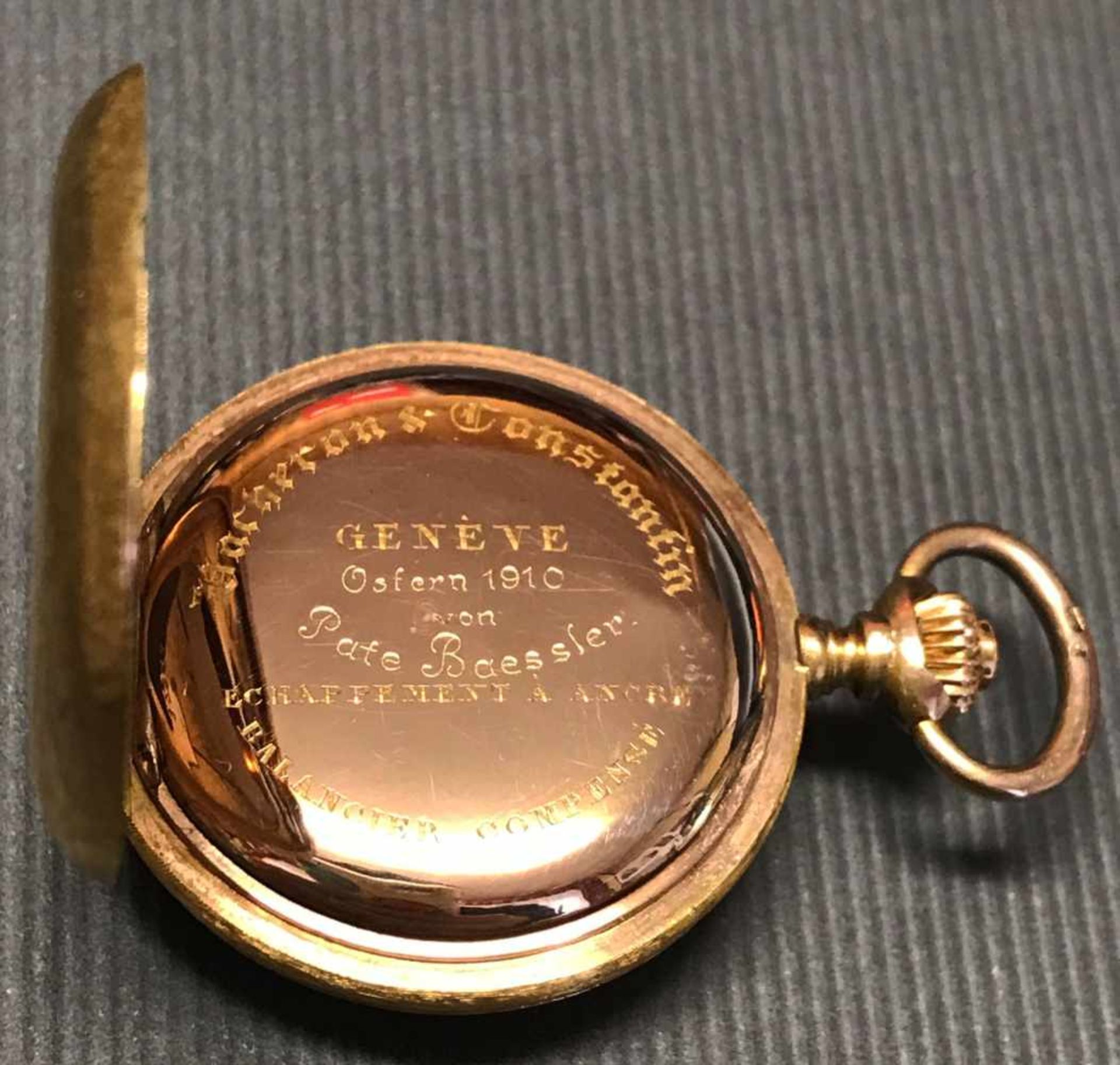 Vacheron & Constantin, Damenreversuhr, 585er Roségold, Nr. 179441, Savonnette Bassine, mouvement no - Bild 2 aus 5