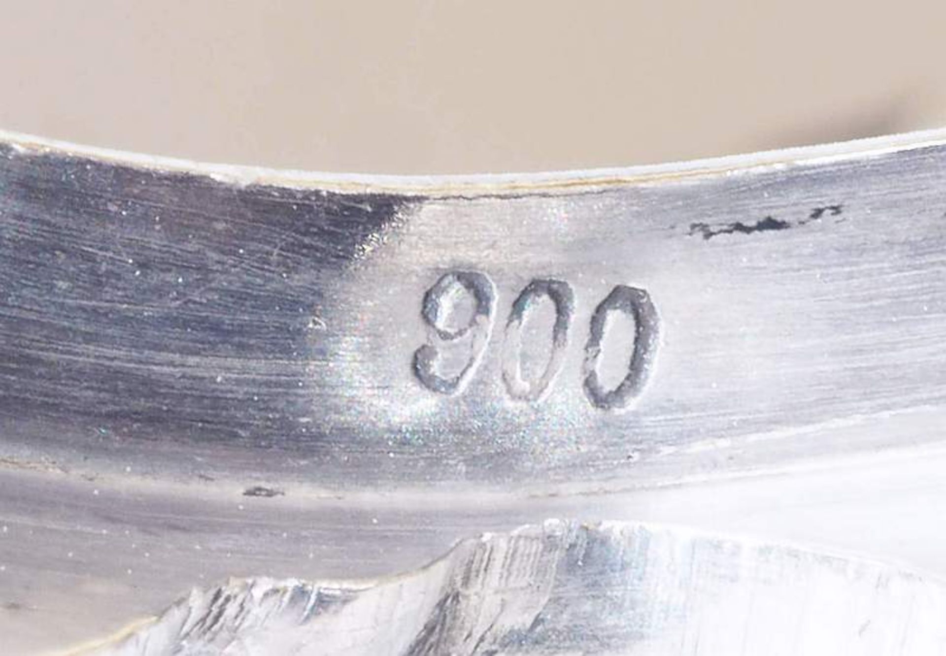 Henkelkörbchen, 900er Silber, innen vergoldet. < - Image 4 of 4