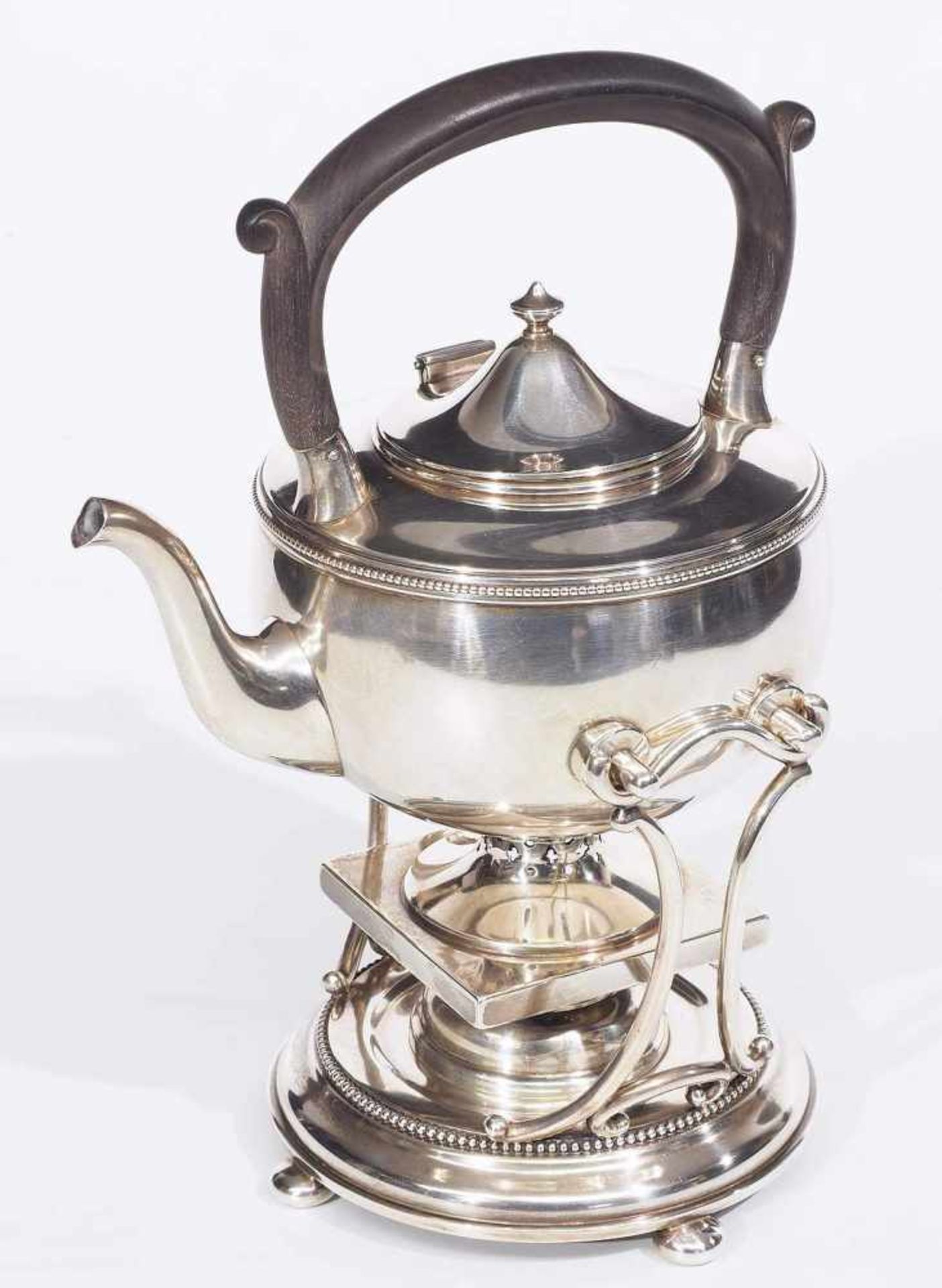 Teekanne auf Rechaud. NIEDERLANDE um 1900. - Image 2 of 6