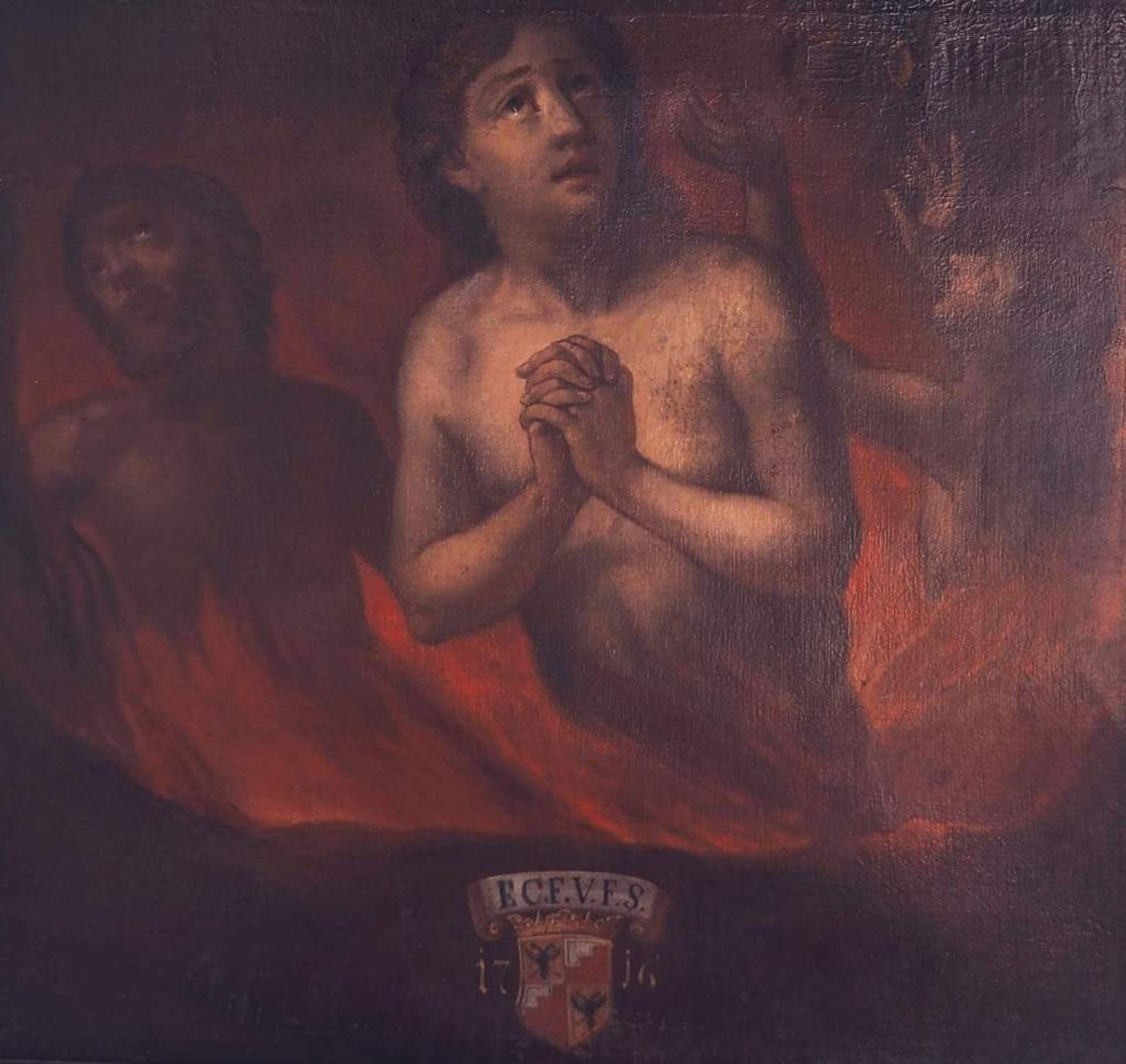 Monumentales Gemälde "Arme Seele im Fegefeuer". Monumentales Gemälde "Arme Seele im Fegefeuer". - Bild 6 aus 6