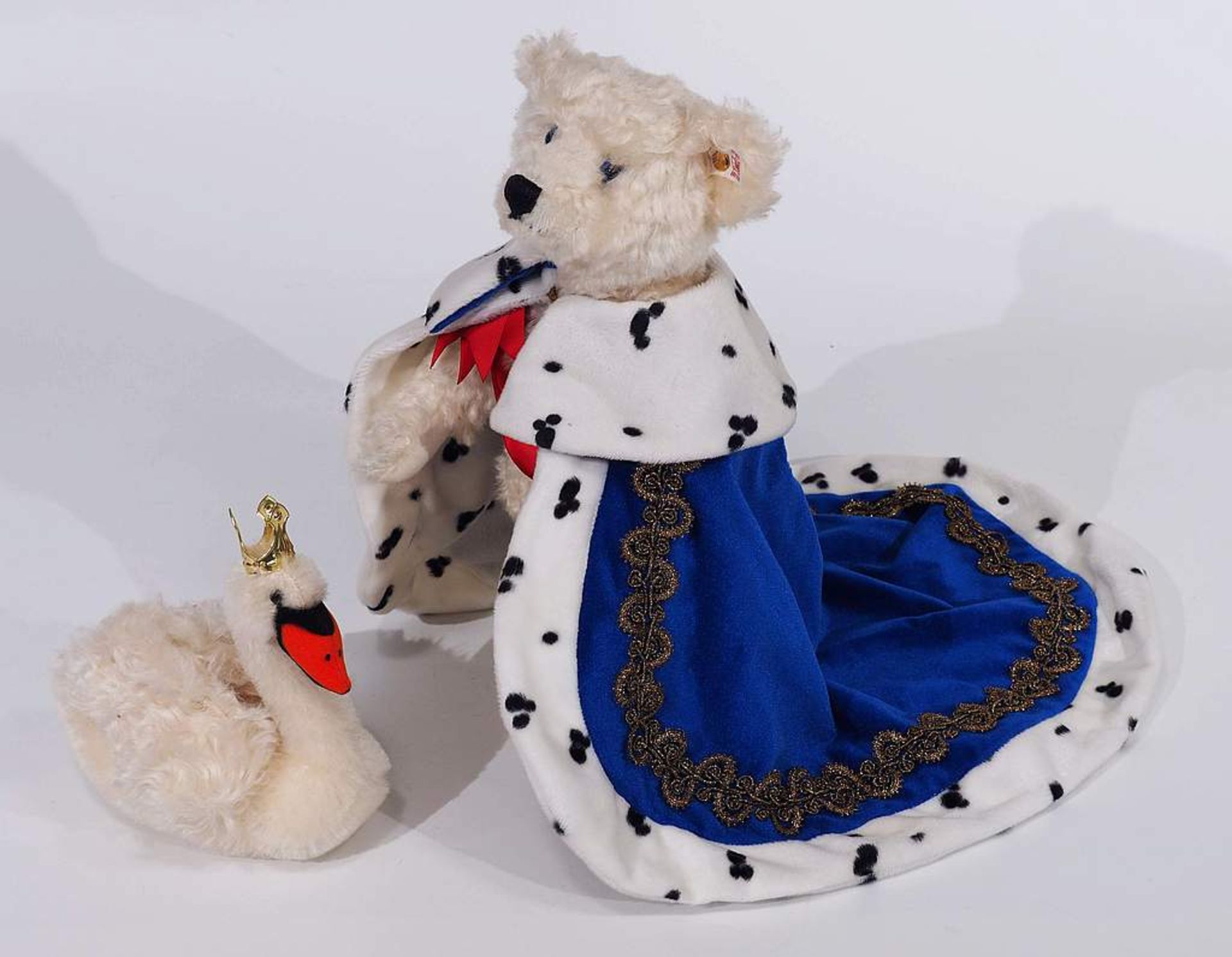 STEIFF Original Teddybär KÖNIG LUDWIG mit Schwan. STEIFF Original Teddybär KÖNIG LUDWIG mit - Bild 2 aus 10