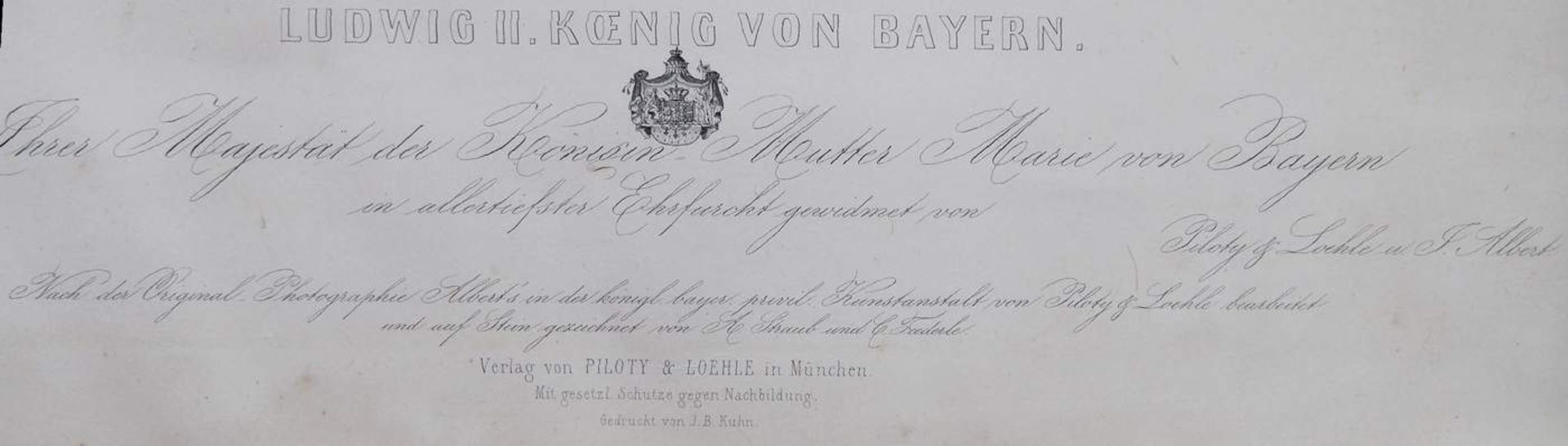 Brustbildnis König Ludwig II von Bayern. Brustbildnis König Ludwig II von Bayern. Farblithografie - Bild 5 aus 6