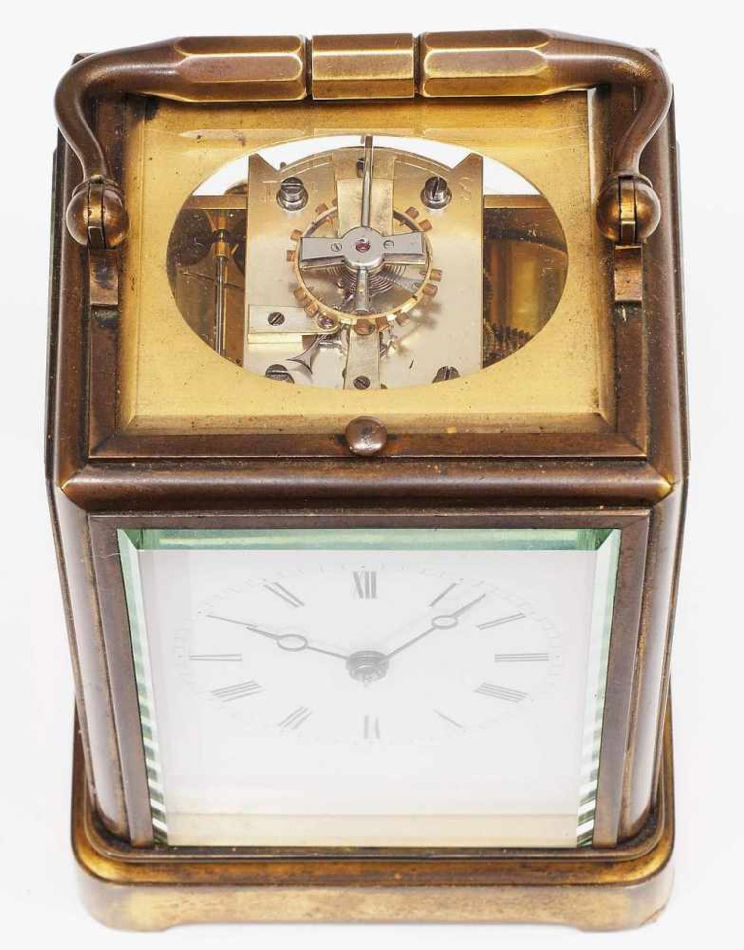 Offizier-Reiseuhr um 1860/80 mit Originalschlüssel im alten Leder-Etui.Offizier-Reiseuhr um 1860/ - Bild 11 aus 12