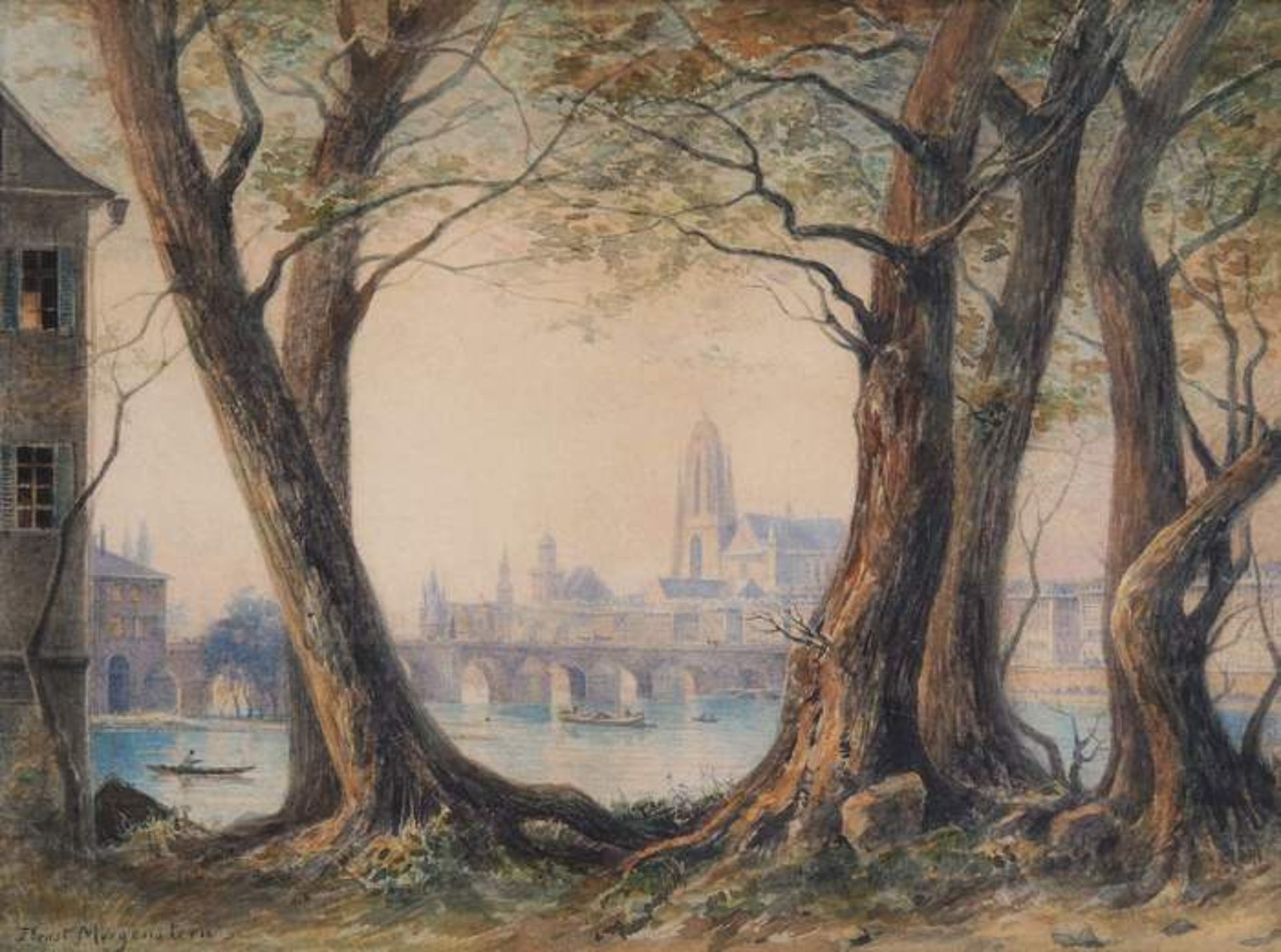 MORGENSTERN, Friedrich Ernst.MORGENSTERN, Friedrich Ernst. 1853 Frankfurt - 1919 Frankfurt. Blick