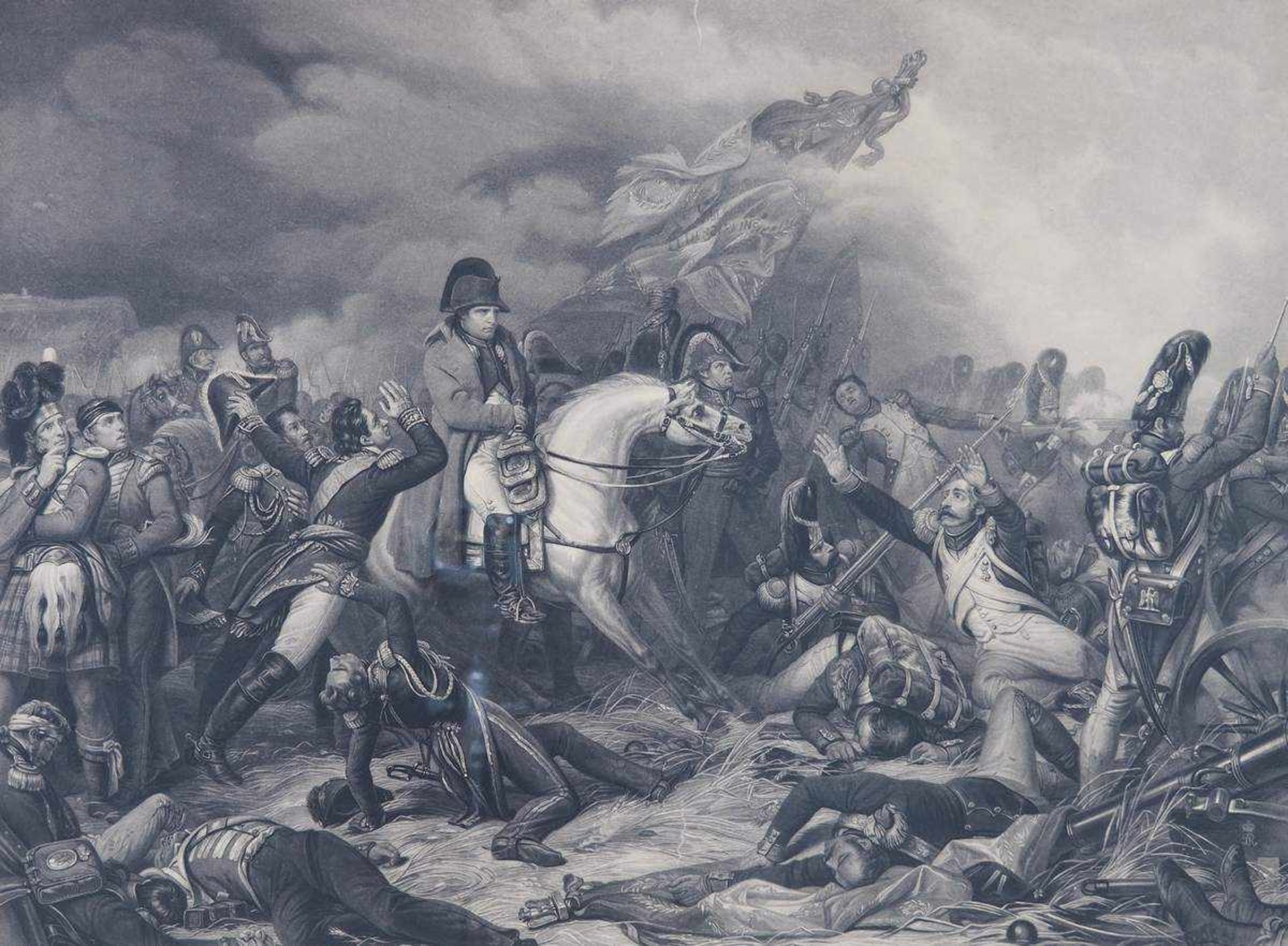 Stich Jean Jazet "Napoleon A Waterloo", nach Steuben. Stich Jean Jazet (1788 - 1871) "Napoleon A - Bild 2 aus 7