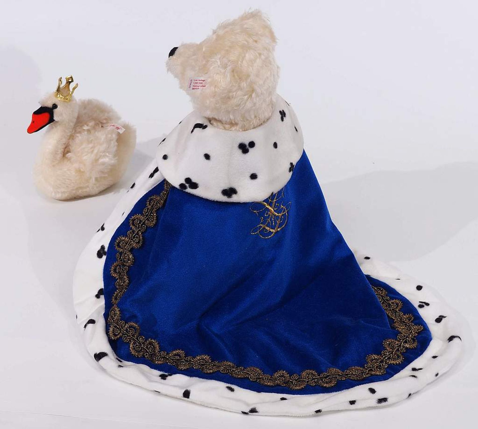 STEIFF Original Teddybär KÖNIG LUDWIG mit Schwan. STEIFF Original Teddybär KÖNIG LUDWIG mit - Bild 5 aus 10