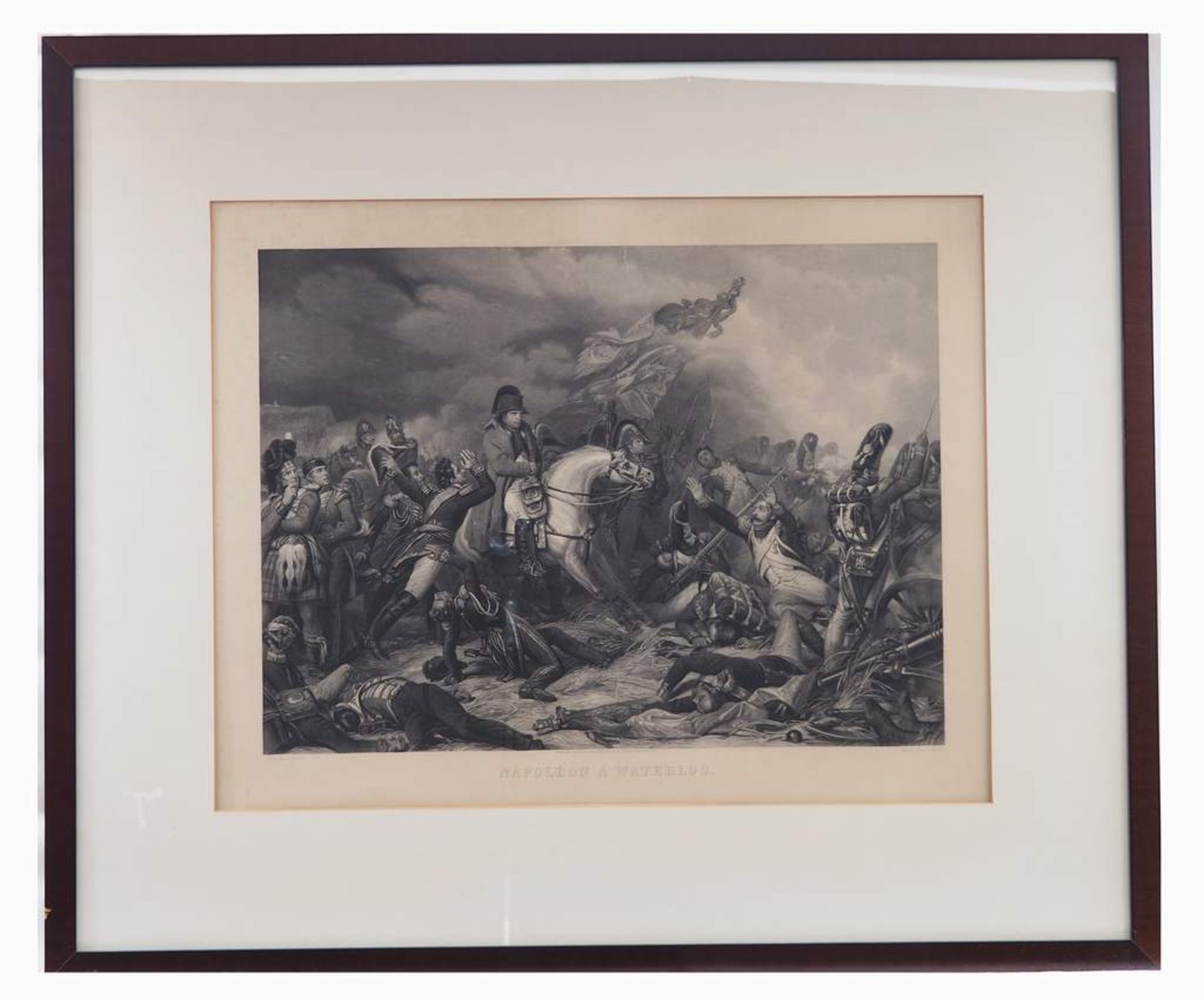 Stich Jean Jazet "Napoleon A Waterloo", nach Steuben. Stich Jean Jazet (1788 - 1871) "Napoleon A - Bild 3 aus 7