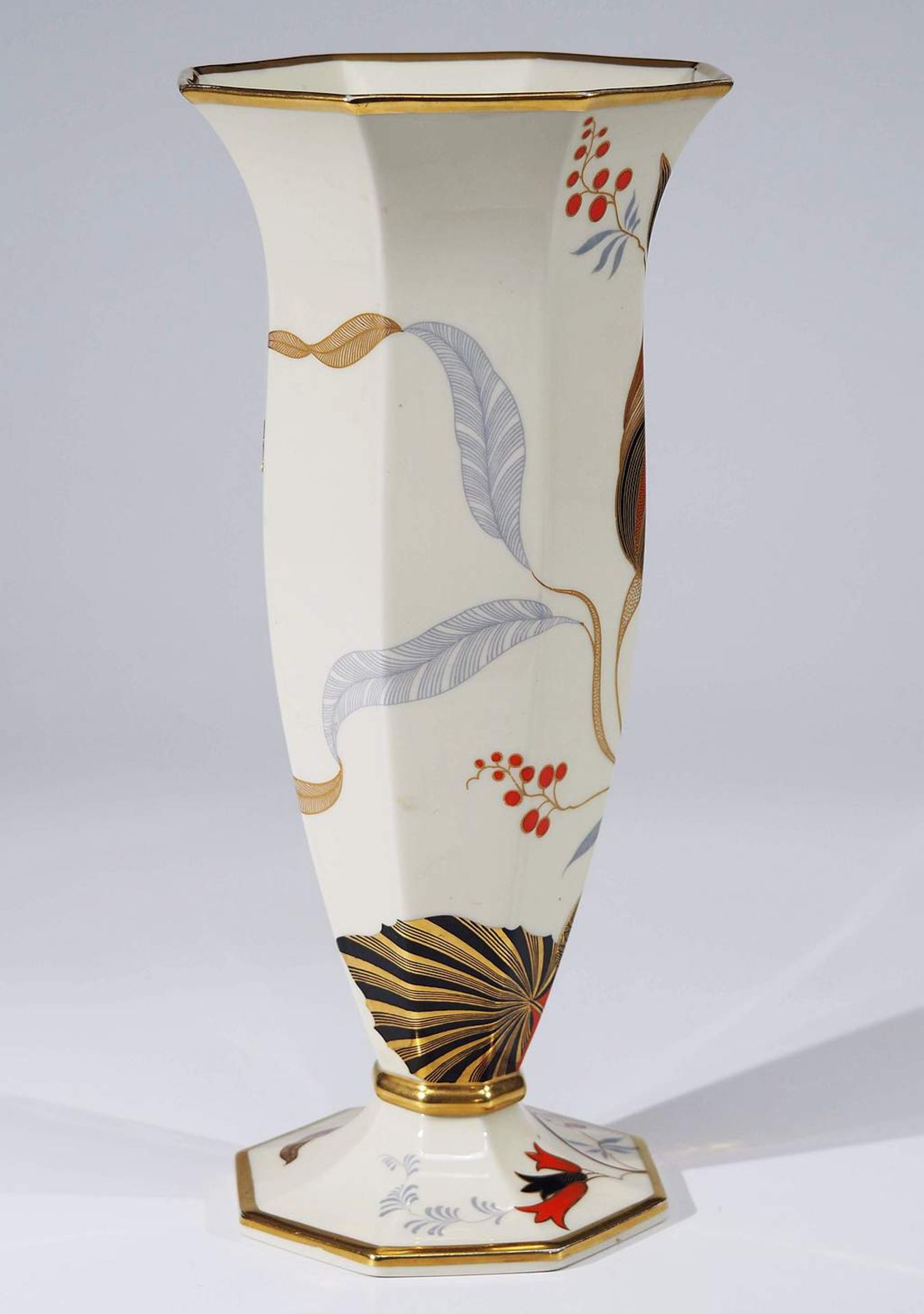 Art-Déco Vase. ROSENTHL.Art-Déco Vase. ROSENTHL. Marke 1934 - 1945. Achteckiger profilierter - Bild 4 aus 7