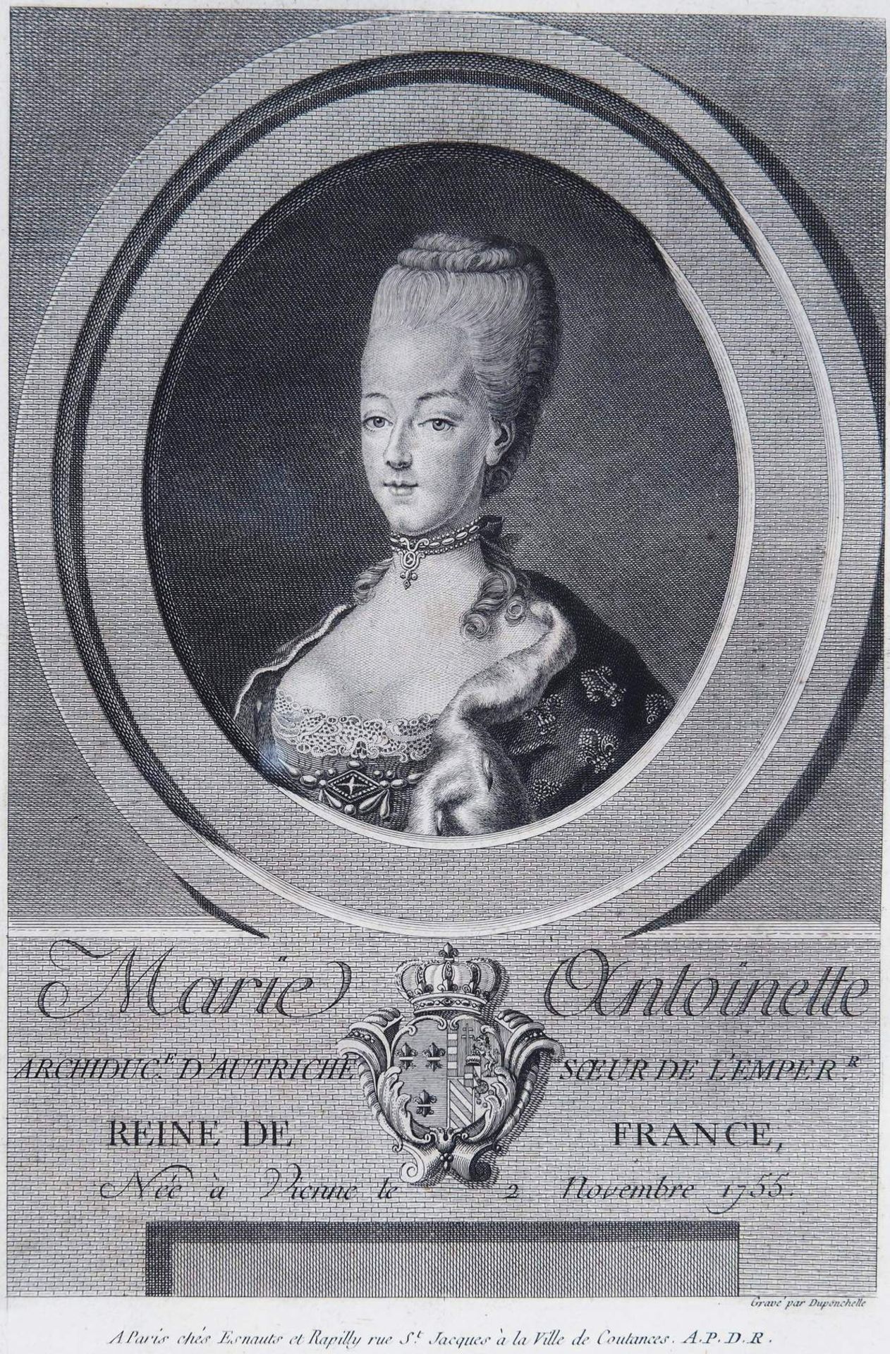 Bildnis Marie Antoniette, Königin von Frankreich. - Bild 2 aus 5