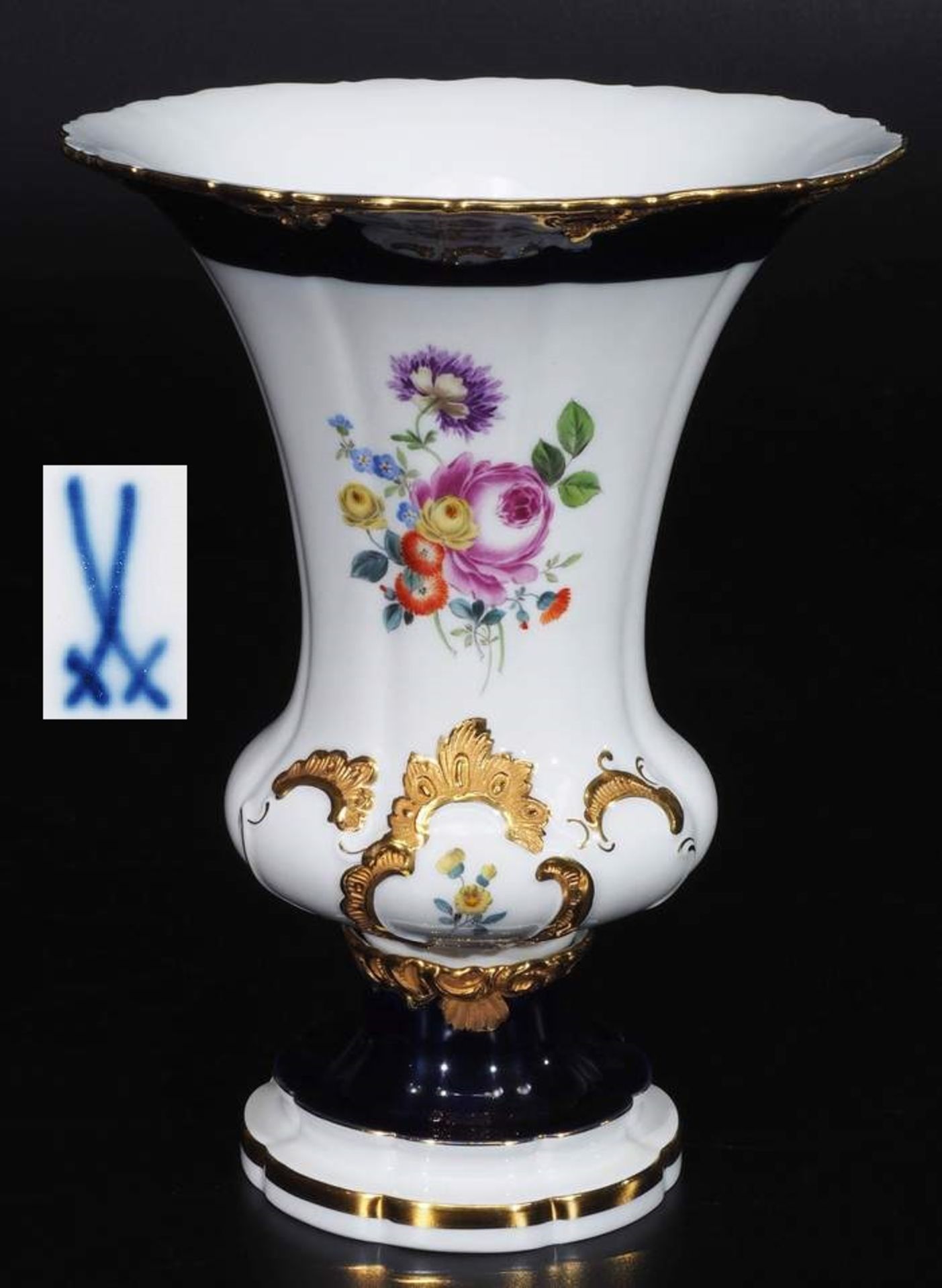 Prunkvase. MEISSEN 1957 - 1972, 1. Wahl.