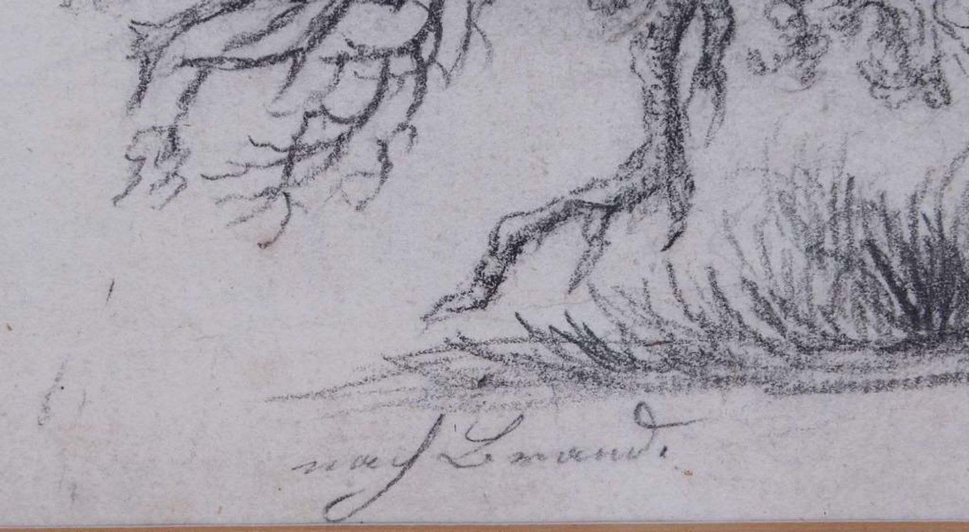 Paar Biedermeier-Handzeichnungen, datiert 1818. - Image 5 of 6