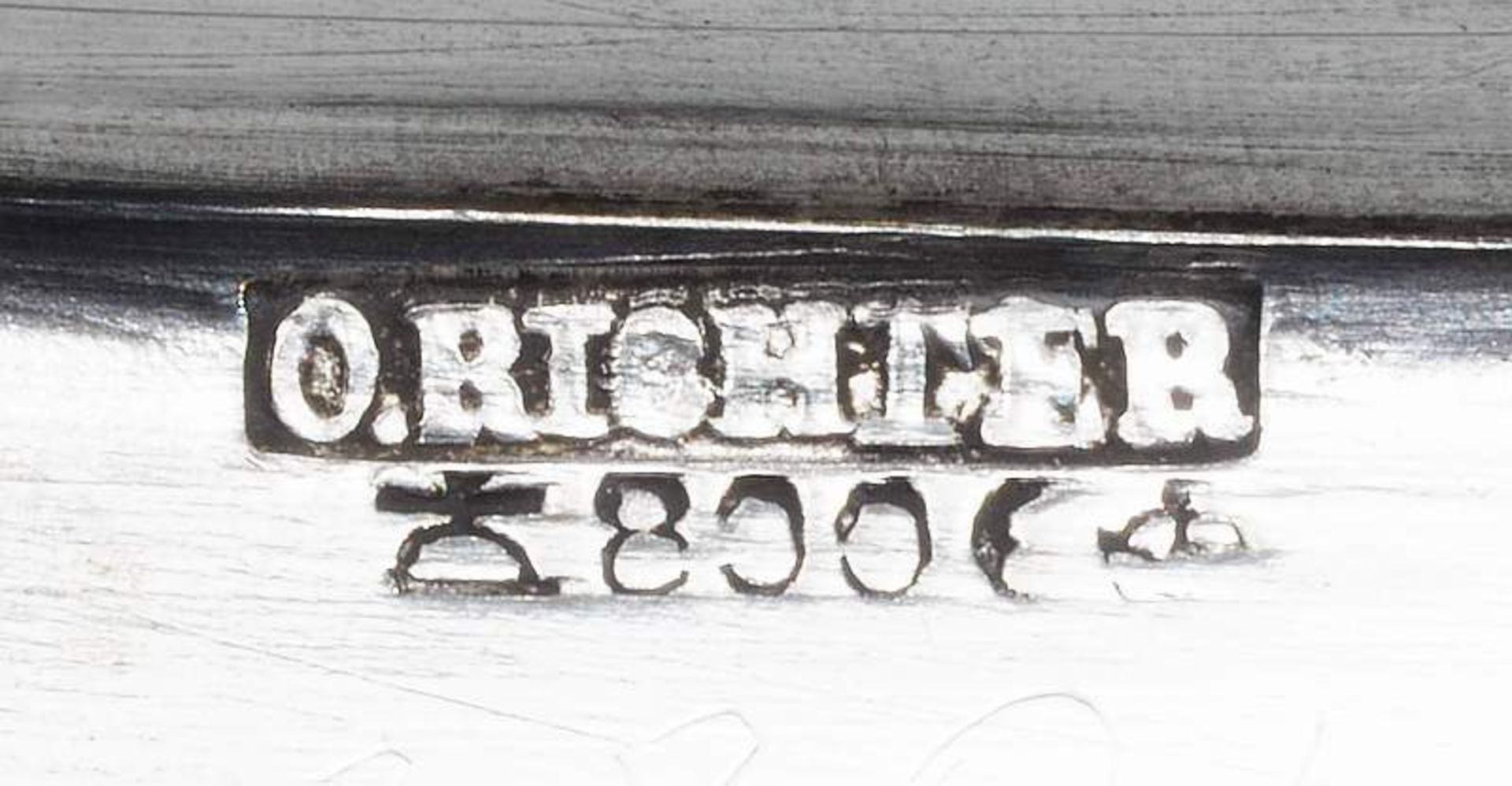 Silbertablett, 800er SilberSilbertablett. WILKENS & Söhne, 800er Silber, Juwelierstempel O. - Image 5 of 5