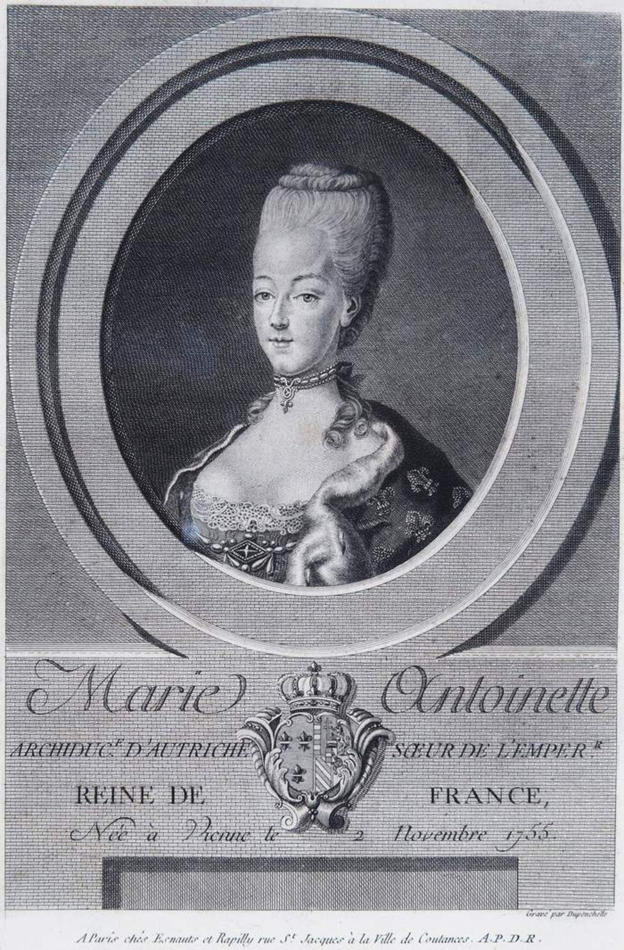 Bildnis Marie Antoniette, Königin von FrankreichBildnis Marie Antoniette, Königin von Frankreich.