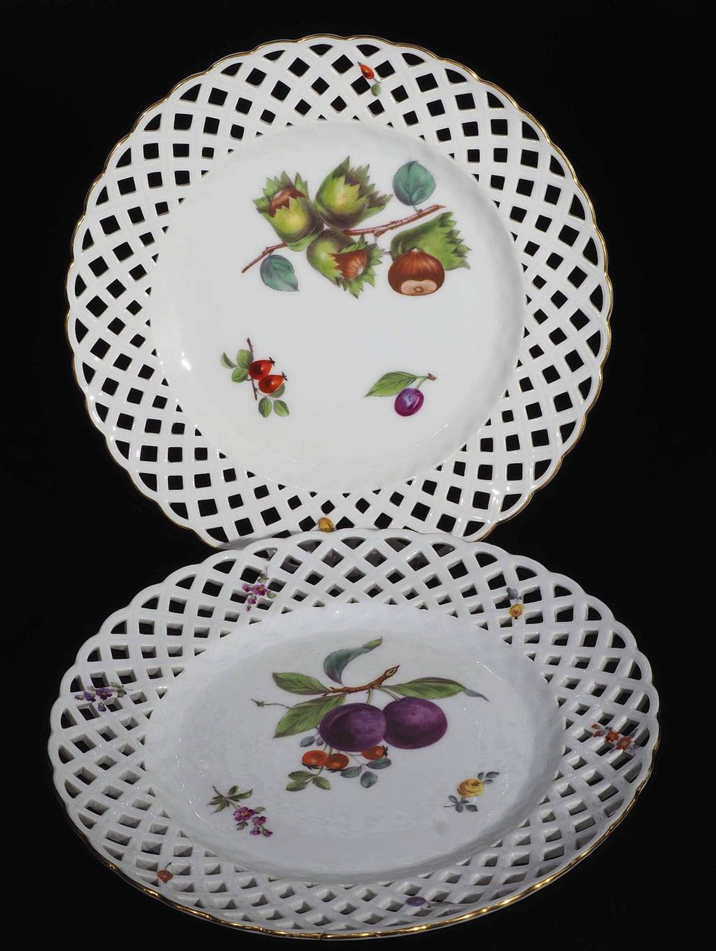 Obstteller, 6er Satz. MEISSEN Marke 1774 - 1817. Obstteller, 6er Satz. MEISSEN 1. Wahl, Marke - Bild 4 aus 6