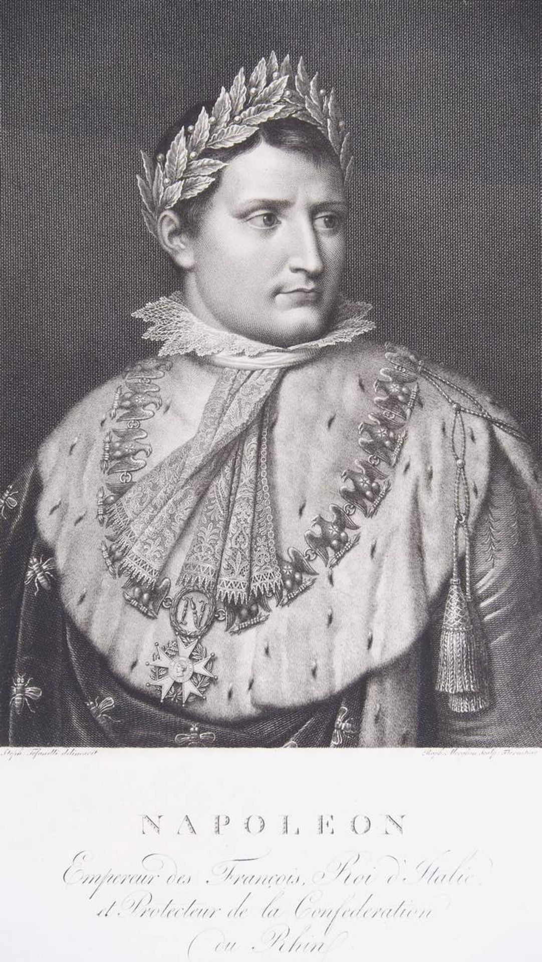 Portrait Napoleon mit Lorbeerkranz und HermelinumhangPortrait Napoleon mit Lorbeerkranz