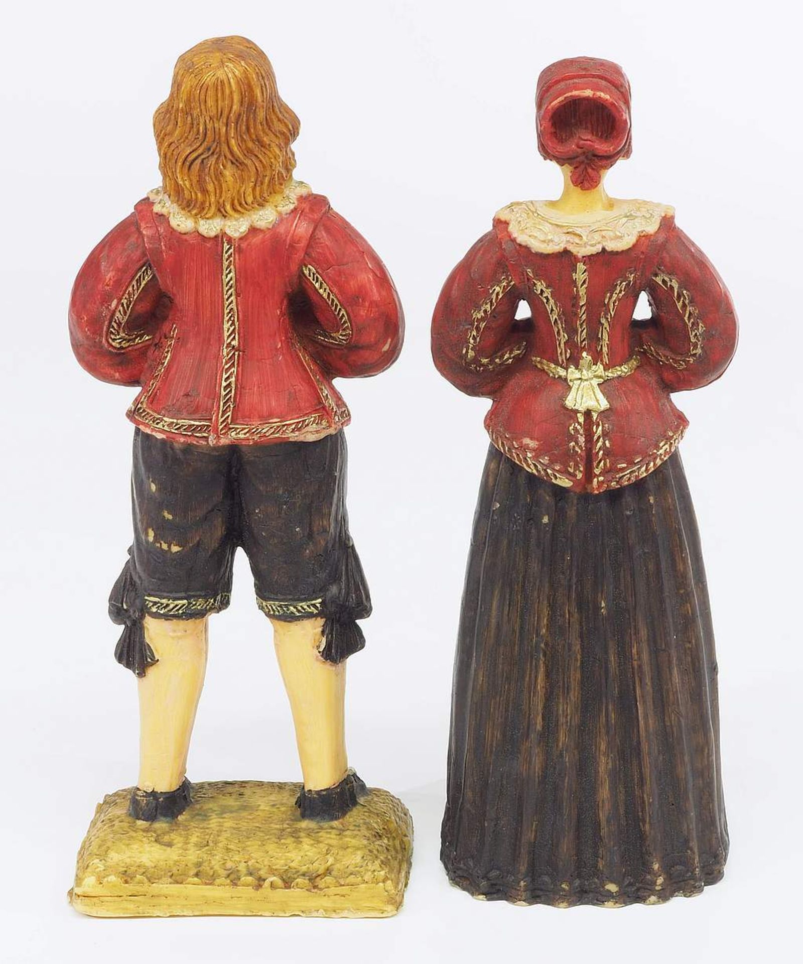 Paar Wachsfiguren in Tracht.Paar Wachsfiguren in Tracht. 20. Jahrhundert, im Stil des 18.Paar - Image 4 of 6