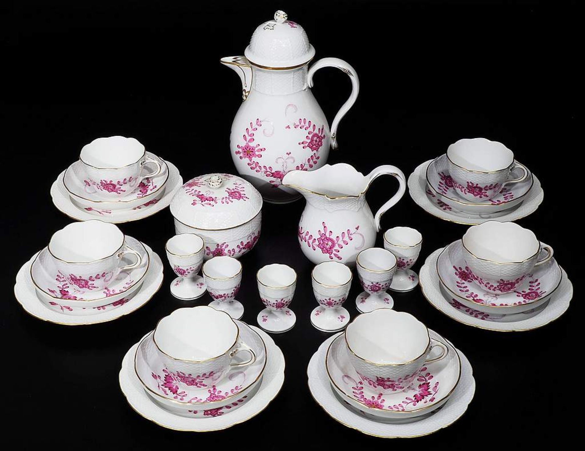 Indisch Kaffeeserivce. MEISSEN nach 1954. Indisch Kaffeeserivce. MEISSEN nach 1954. Reliefdekor " - Bild 2 aus 7