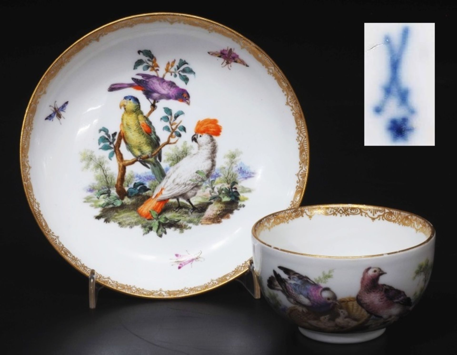 Marcolini Tasse. Untertasse. Marcolini Tasse. Untertasse. MEISSEN 1774 - 1817, 1. Wahl.