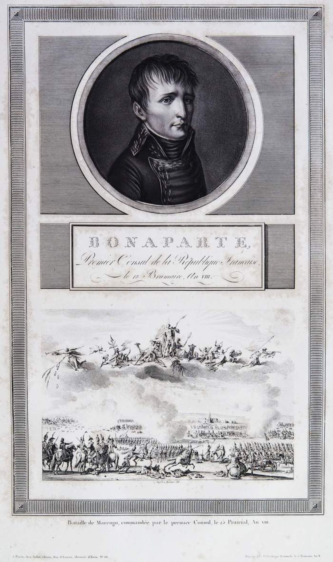 Napoleon als Premier Consul mit der Schlacht von MarengoNapoleon als Premier Consul mit der Schlacht
