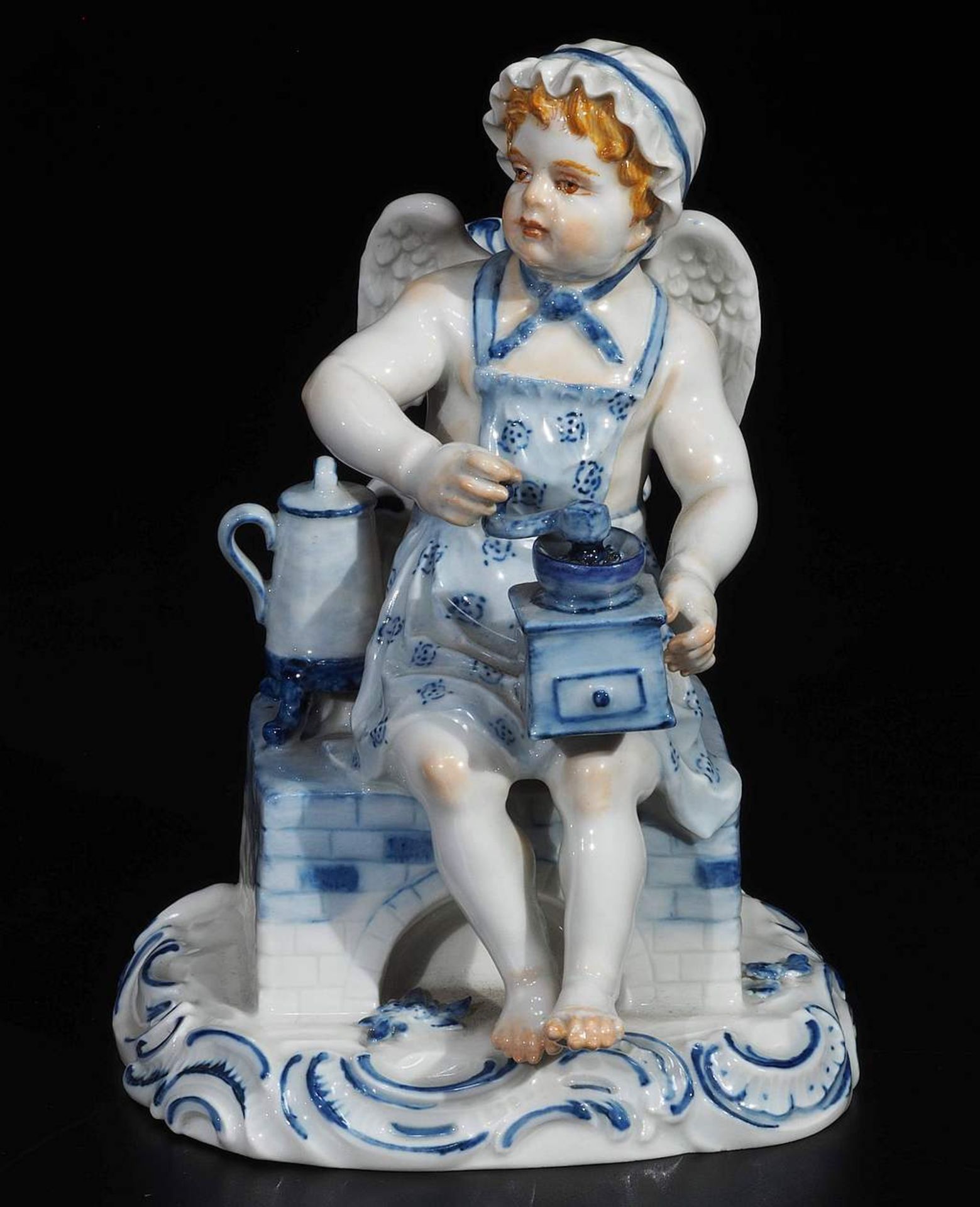 Amor mit Kaffeemühle. Amor mit Kaffeemühle. MEISSEN 1983, 1. Wahl. Modellnummer 73048. ModellAmor - Bild 2 aus 7