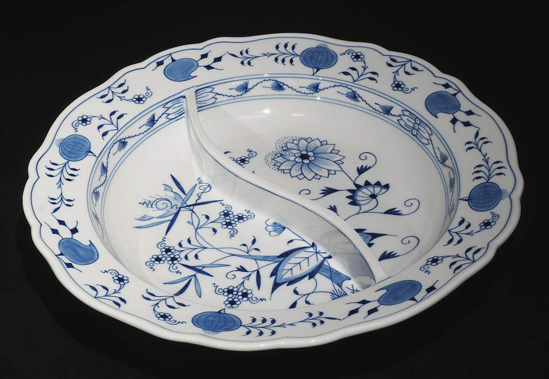 Cabarettschale. MEISSEN nach 1934, 1. Wahl. Kobaltblaue Unterglasurmalerei "Zwiebelmusterdekor". - Bild 3 aus 5