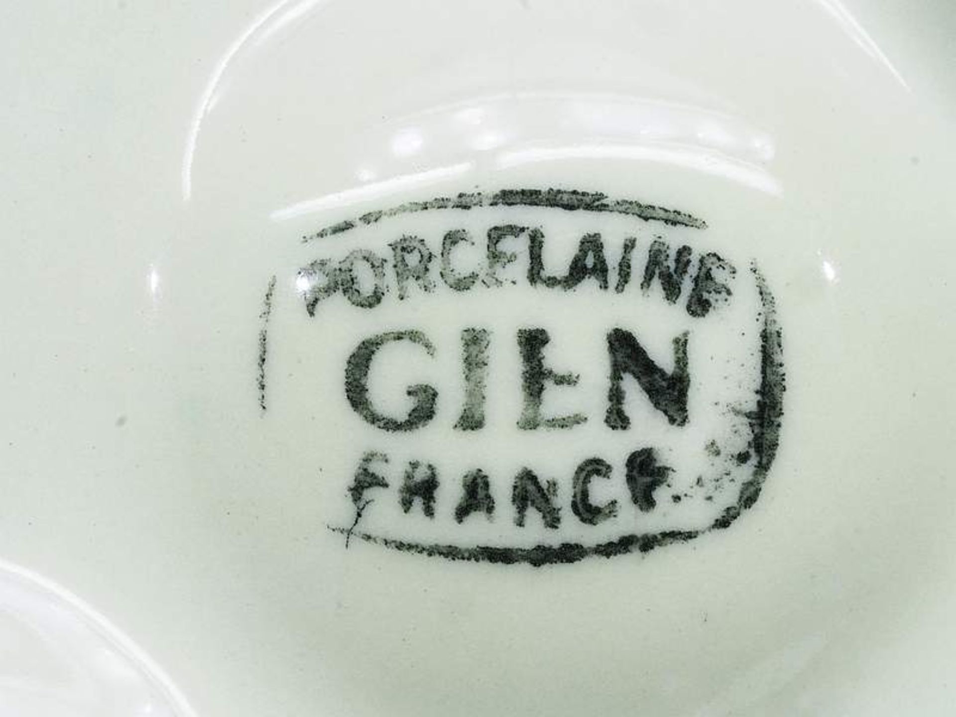 Glasierte Weinbergschneckenteller von Faiencerei de Gien/France, 1960er Jahre. 8er Satz, jeweils 12 - Bild 4 aus 4