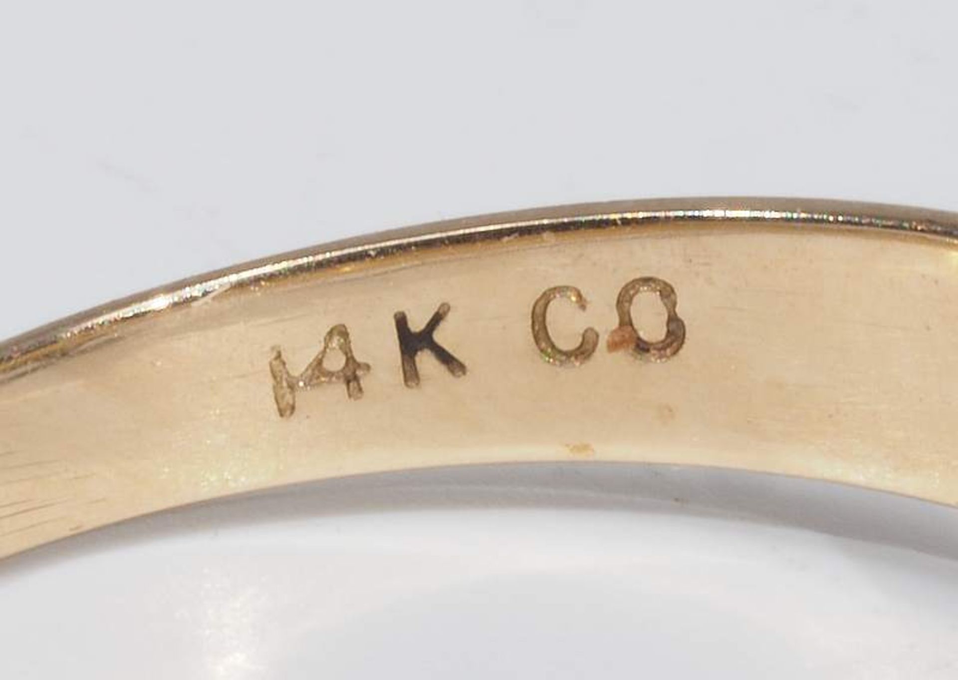 Ring mit Brillantrosette. 585er Gelbgold. Brillantbesatz von ca. 0,40 ct. J-K/i-p1, Ringgröße 55, - Image 5 of 5