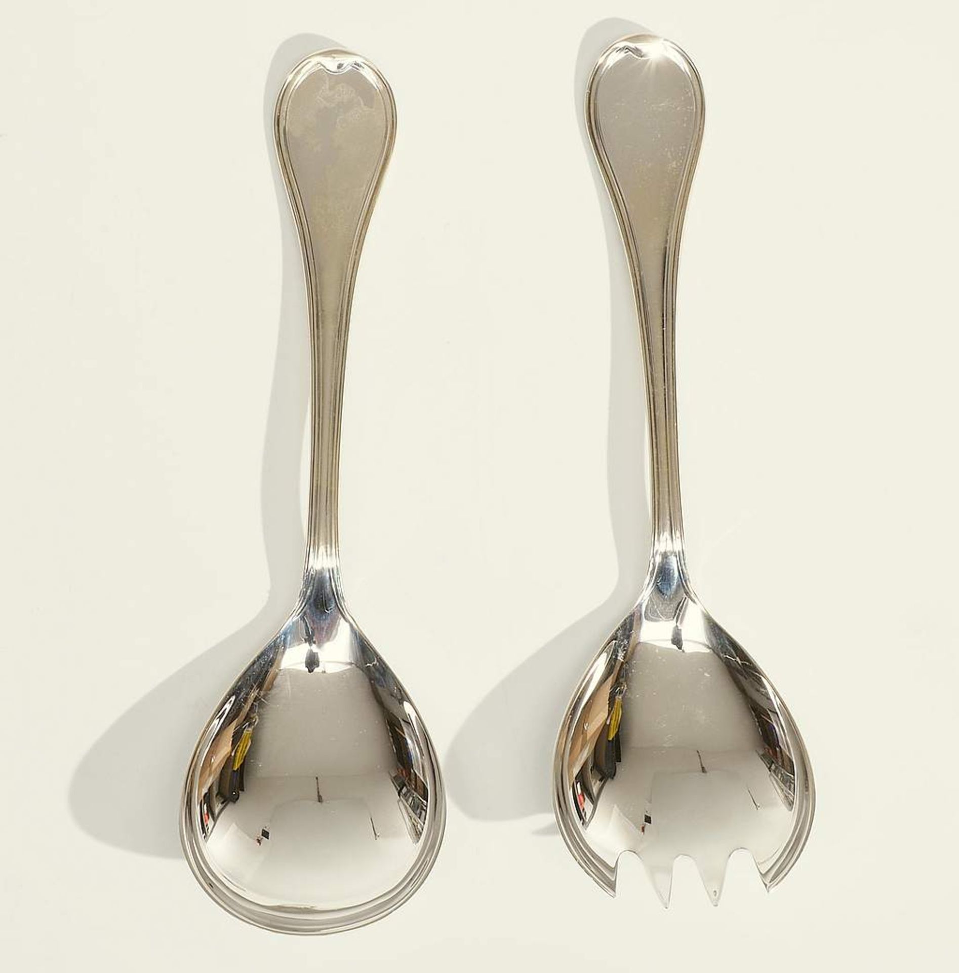 Salatbesteck, 2-teilig. ROBBE & BERKING, 925er Sterlingsilber. Länge ca. 20 cm, Gewicht ca. 190 - Bild 2 aus 4