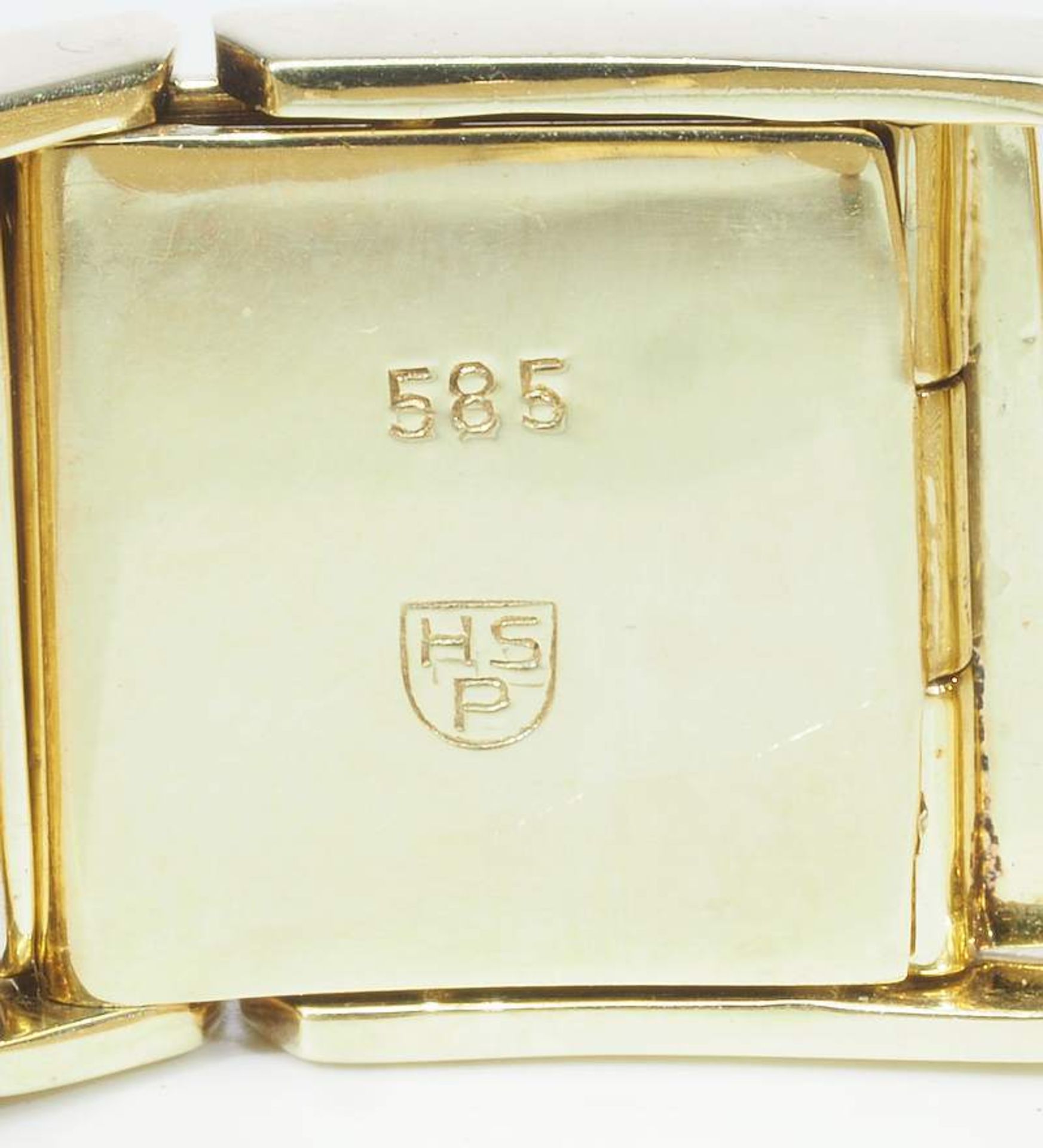 Damen-Schmuckuhr PIAGET, 585er Gelbgold. Der Deckel ist mit kleinen Diamanten und Rubinen besetzt, - Bild 7 aus 9