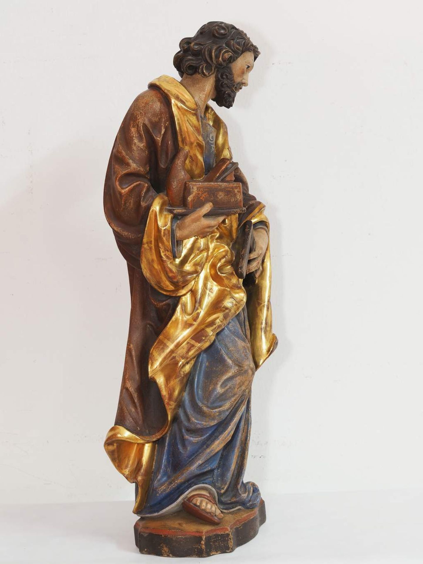 Standfigur "Heiliger Josef". 20. Jahrhundert. Bildhauerarbeit wohl Oberammergau, Holz,</ - Bild 3 aus 7