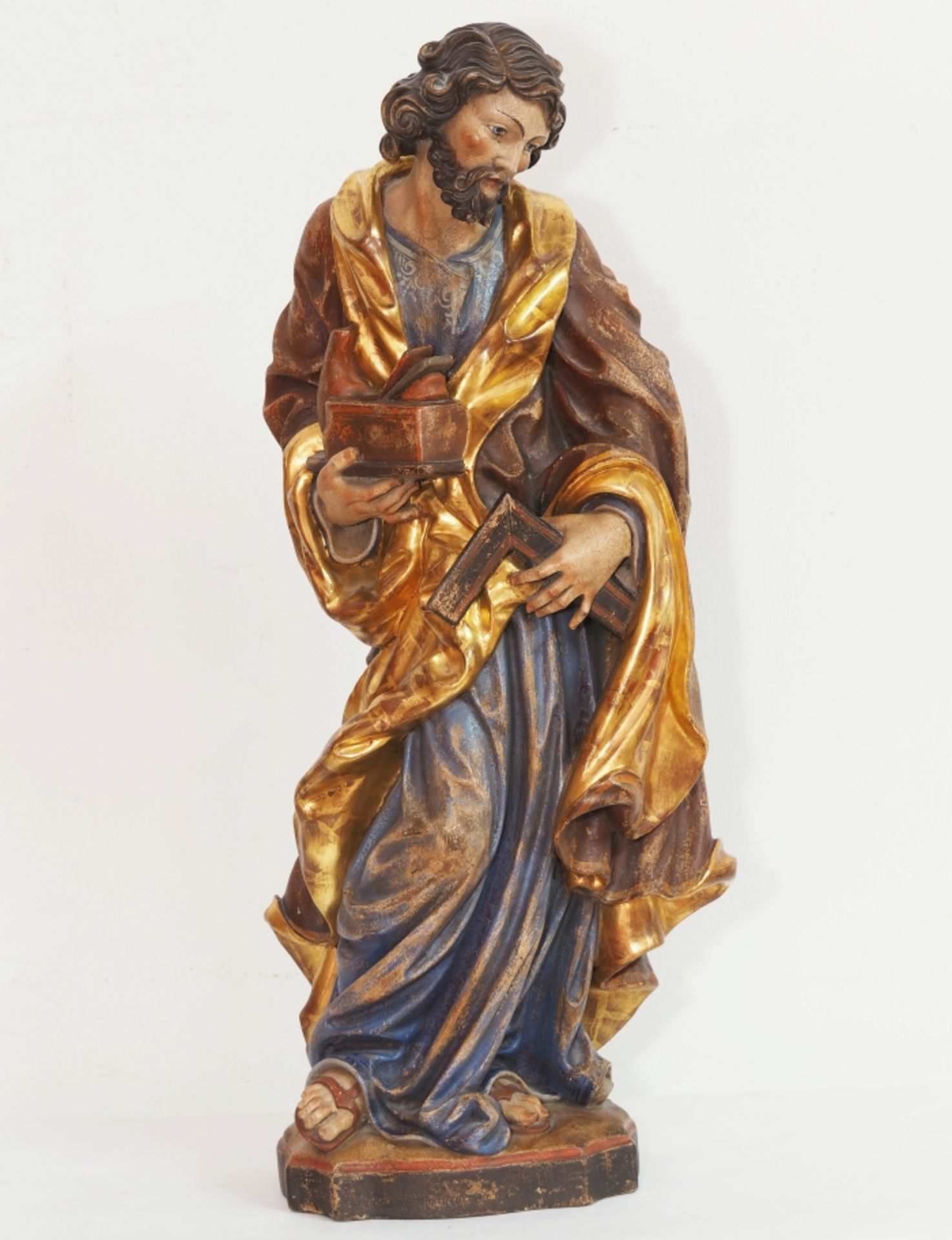 Standfigur "Heiliger Josef". 20. Jahrhundert. Bildhauerarbeit wohl Oberammergau, Holz,</