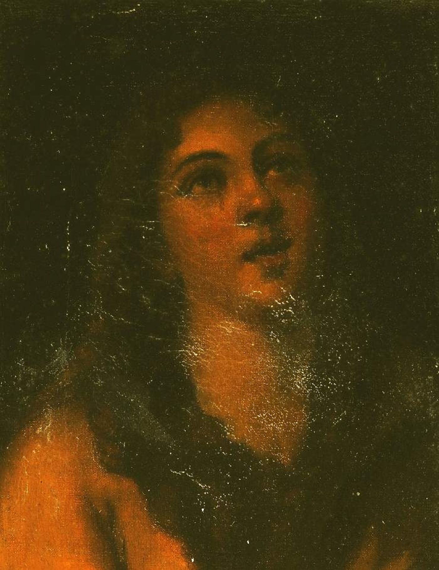 CIAPPA, 19. Jahrhundert. Trauernde Magdalena mit zum Himmel gewandten Blick. Öl auf Leinwand<b
