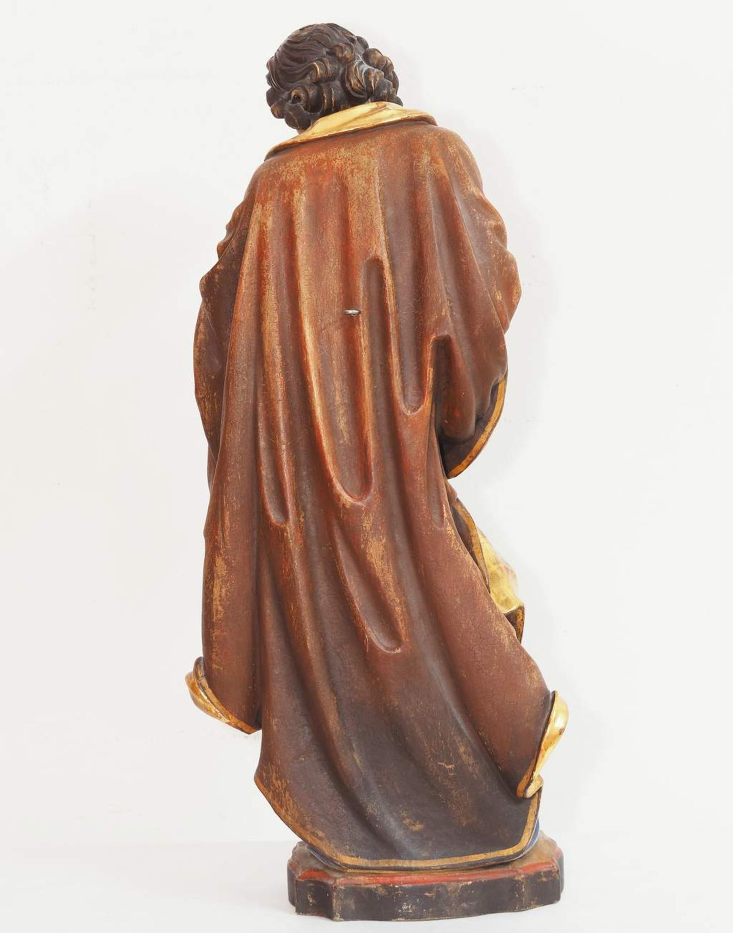 Standfigur "Heiliger Josef". 20. Jahrhundert. Bildhauerarbeit wohl Oberammergau, Holz,</ - Bild 4 aus 7