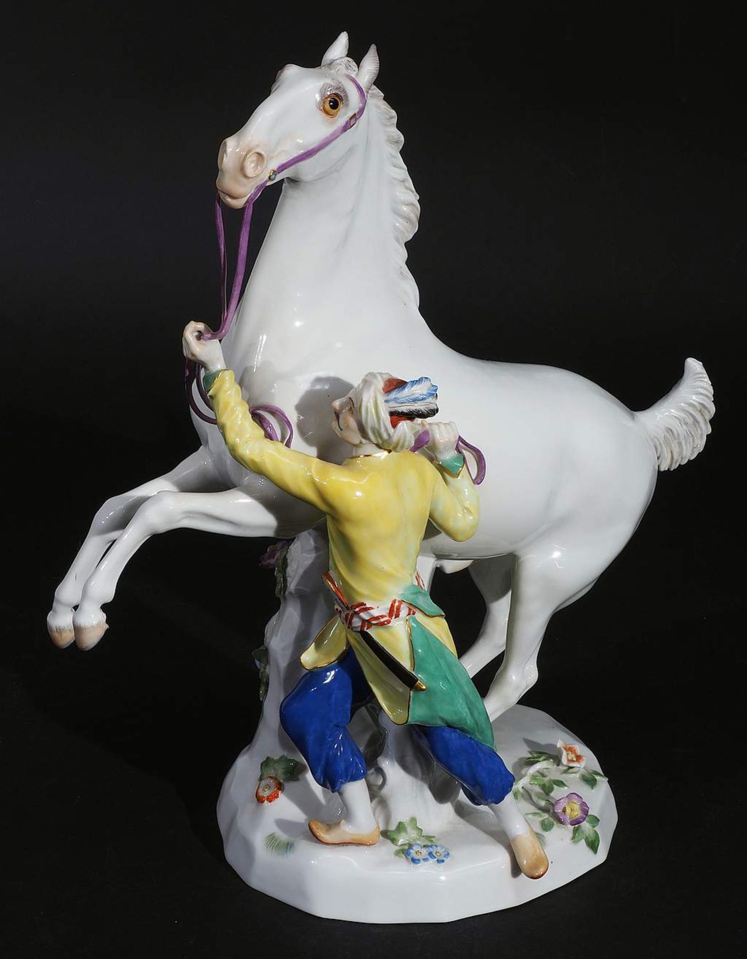 Figurengruppe "Der Pferdebändiger", MEISSEN Jahreszeichen 1992. Nach einem Modellentwurf von Johan - Bild 2 aus 8