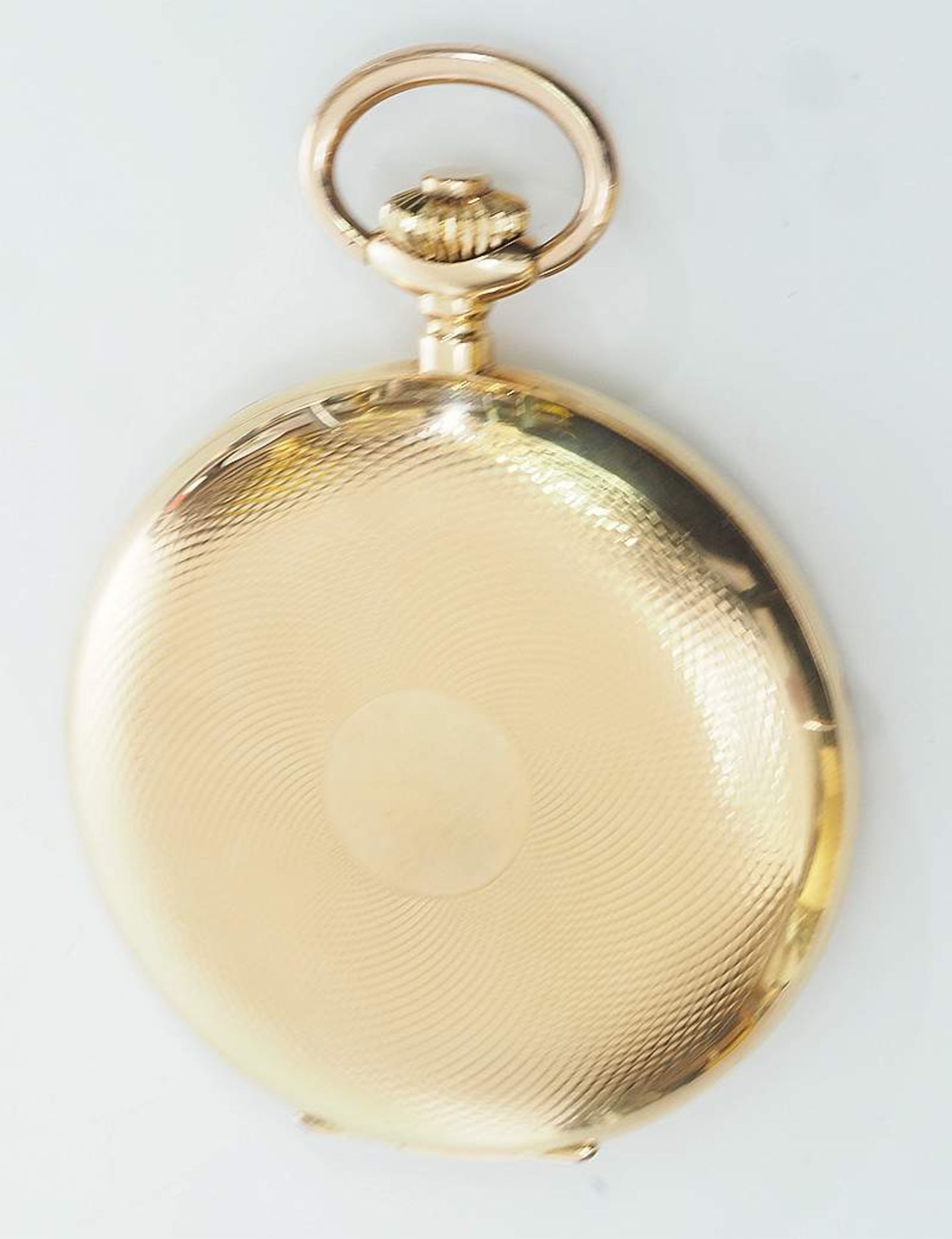 Taschenuhr UNION Horlogere, 585er Gold. Alle Deckel (auch Staubdeckel) aus Gold. Weißes - Image 3 of 8