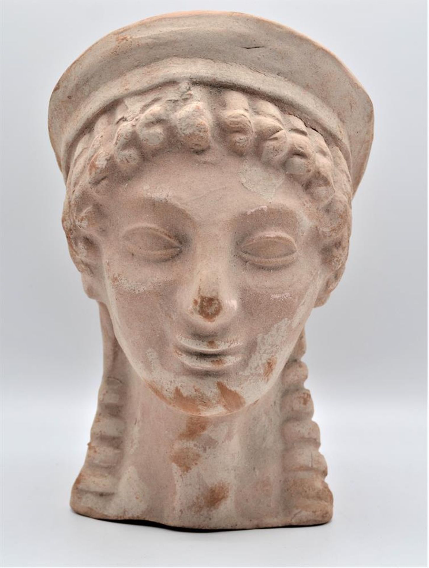 Büste Keramik wahrscheinlich griechische Göttin der Jagd Artemis ca. 25,5cm