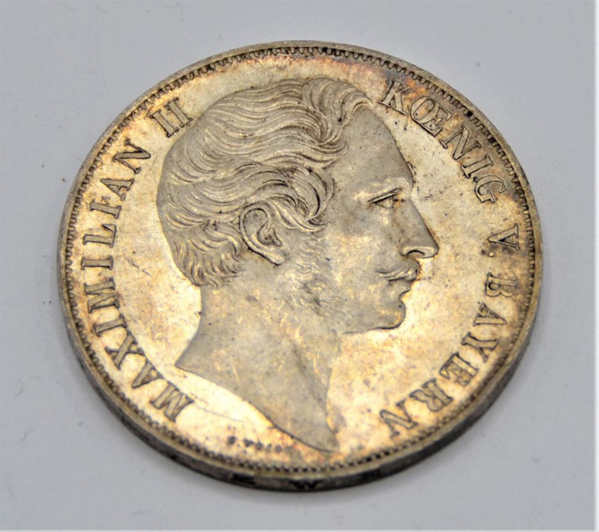 2 Gulden 1855 Bayern Maximilian II Silber