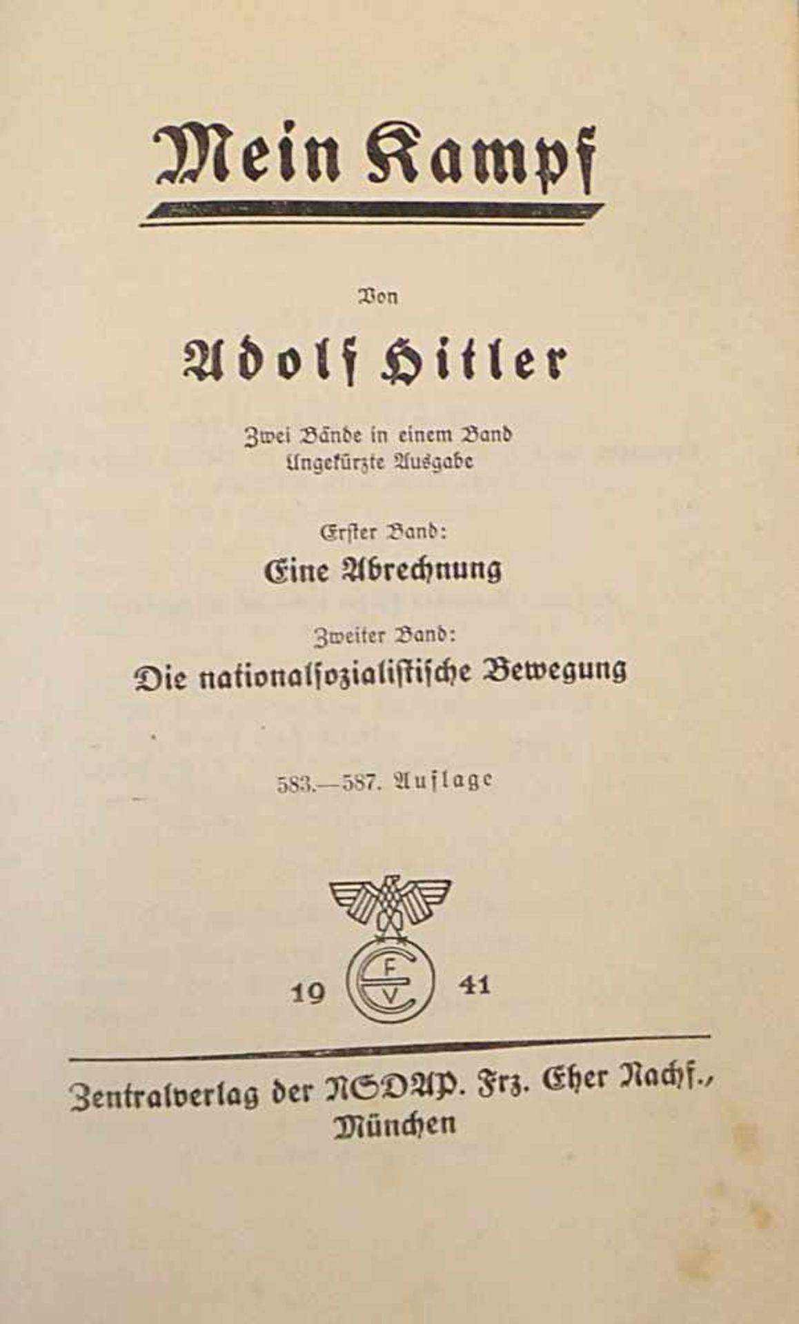 1 Buch "Mein Kampf"sig. v. Bürgermeister Asp. (s. §§ 86/86a StGB)