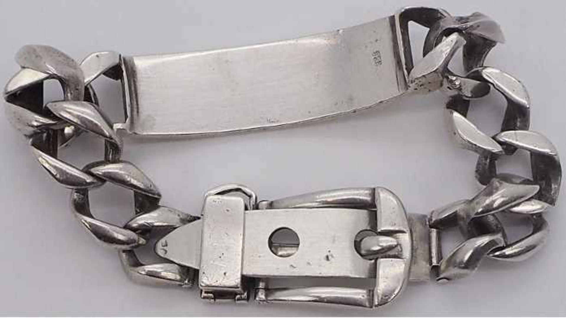 Herrenarmband Silber, mit Gravurplatte - Bild 3 aus 3
