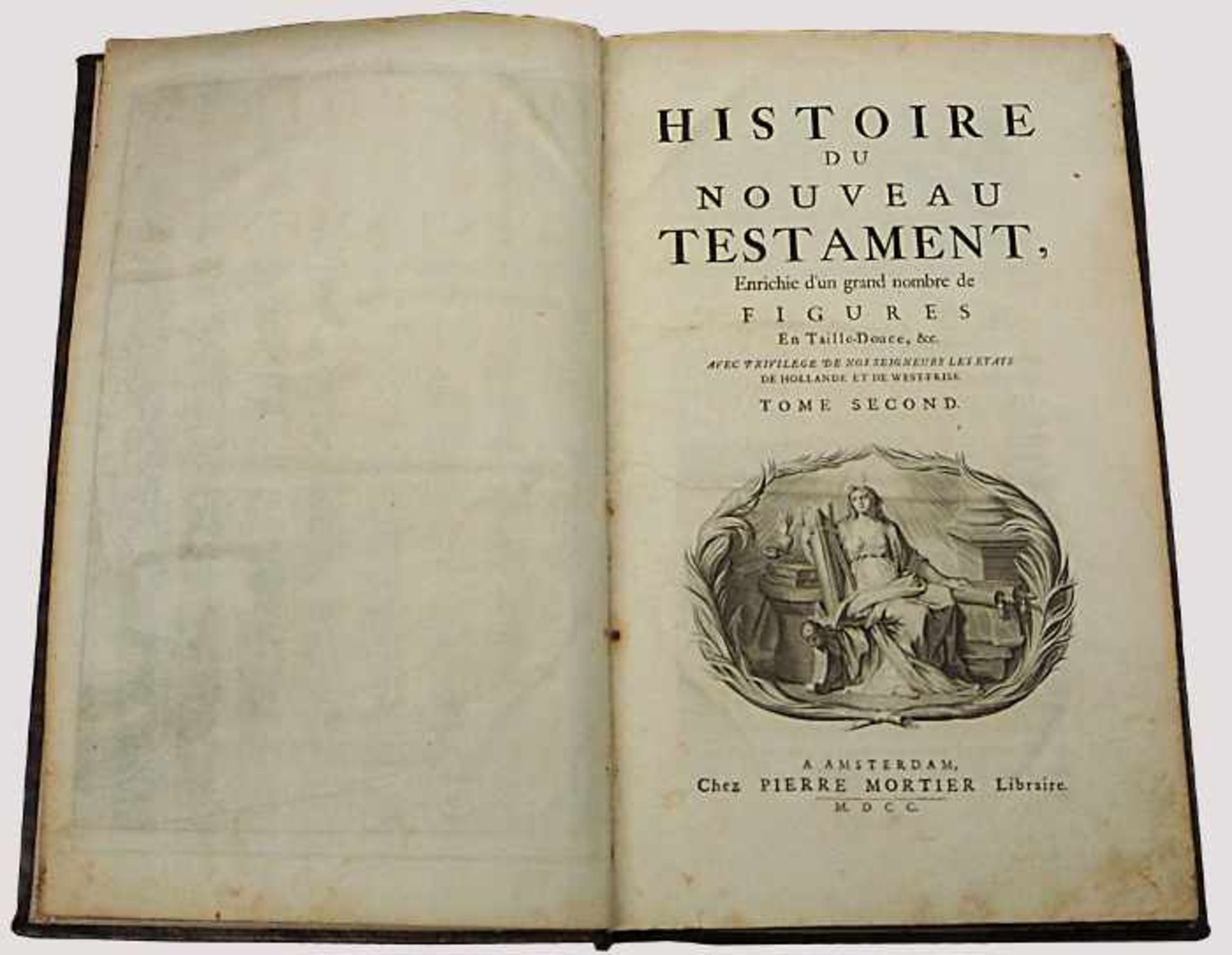 Buch "L'Histoire du Nouveau Testament", Herausgeber Pierre MORTIER, Amsterdam 1700,Titelkupfer,
