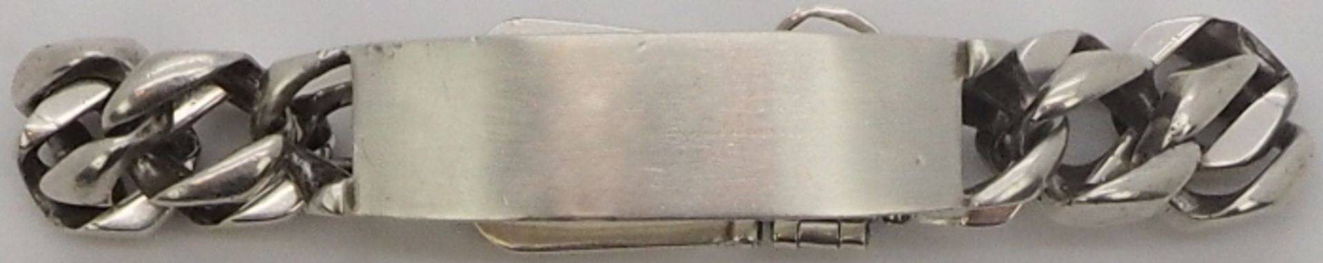 Herrenarmband Silber, mit Gravurplatte - Bild 2 aus 3