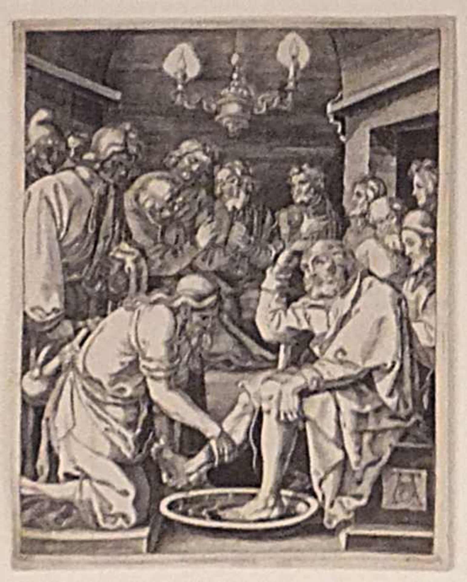 Holzschnitt "Himmelfahrt Christi"monogr. AD (wohl Albrecht Dürer 1471-1528) aus der kleinen - Image 2 of 2