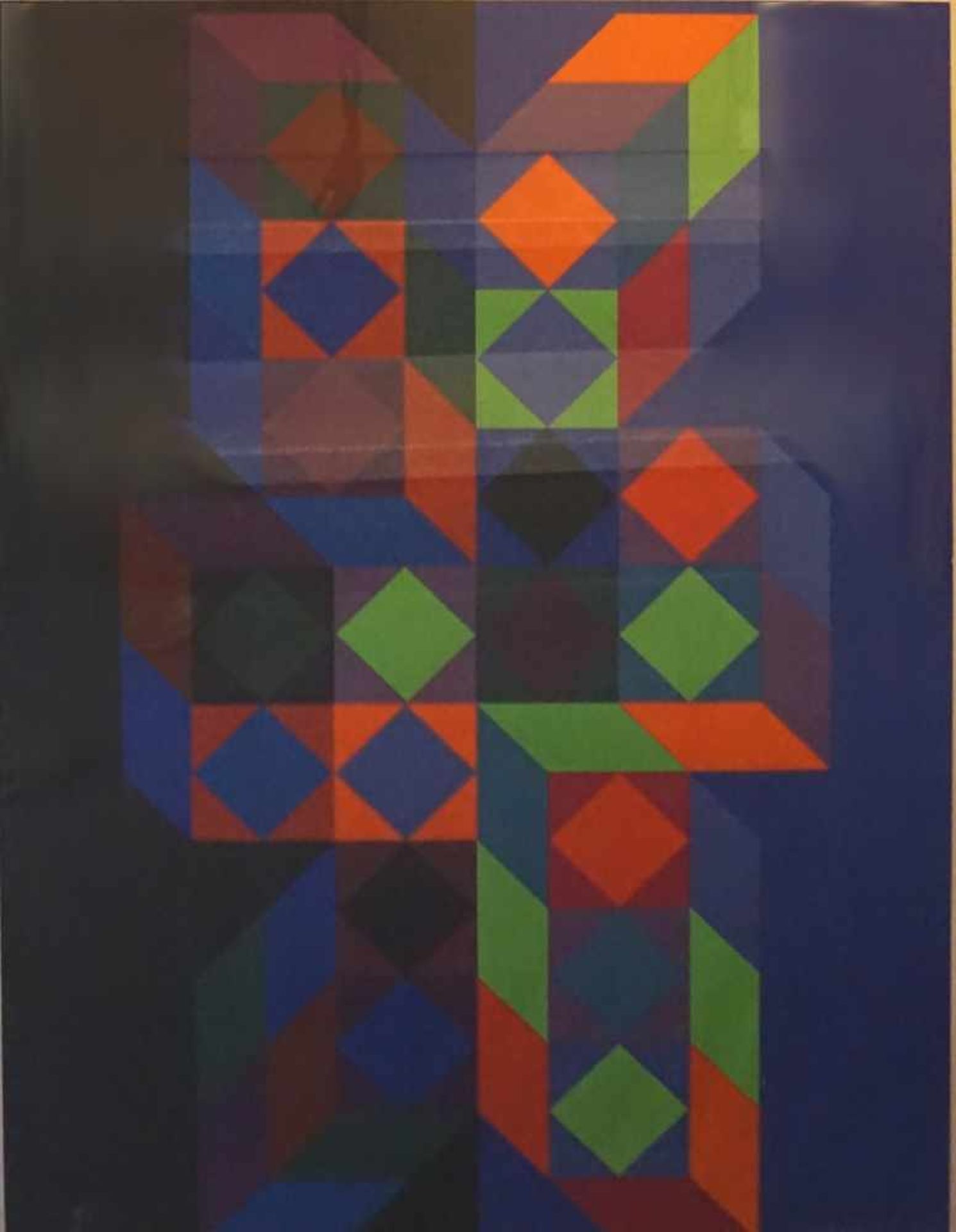 1 Farbserigraphie "Olympia" R. u. in Pl. sign. VASARELY