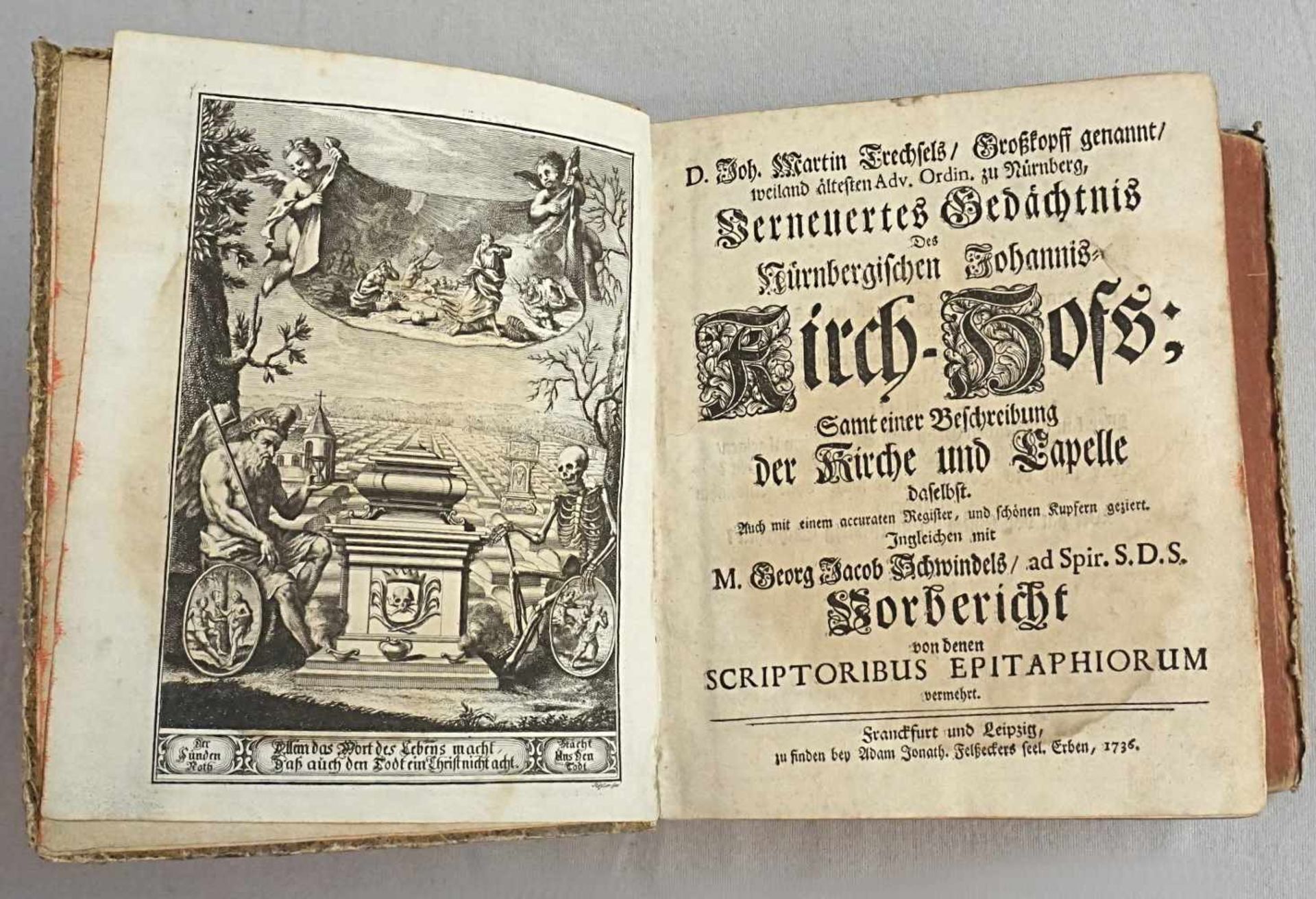 Buch "Erneurtes Gedächtnis des Nürnbergischen Johannis Kirch-Hofs (...)"