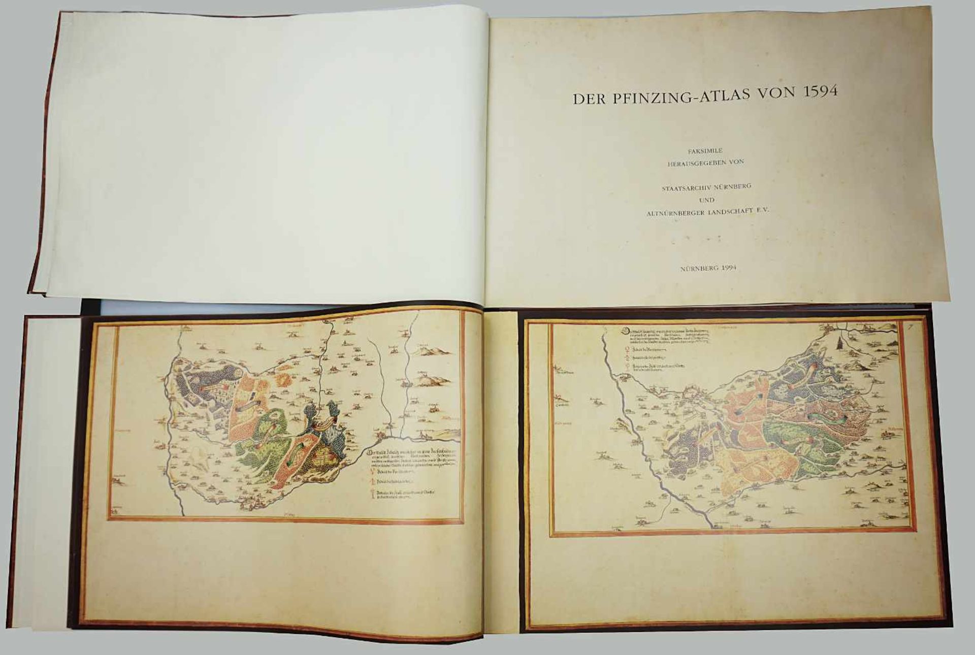 2 Faksimile "Der Pfinzing-Atlas von 1594"Hrsg. vom Staatsarchiv Nürnberg u.a. 1994 z.T.